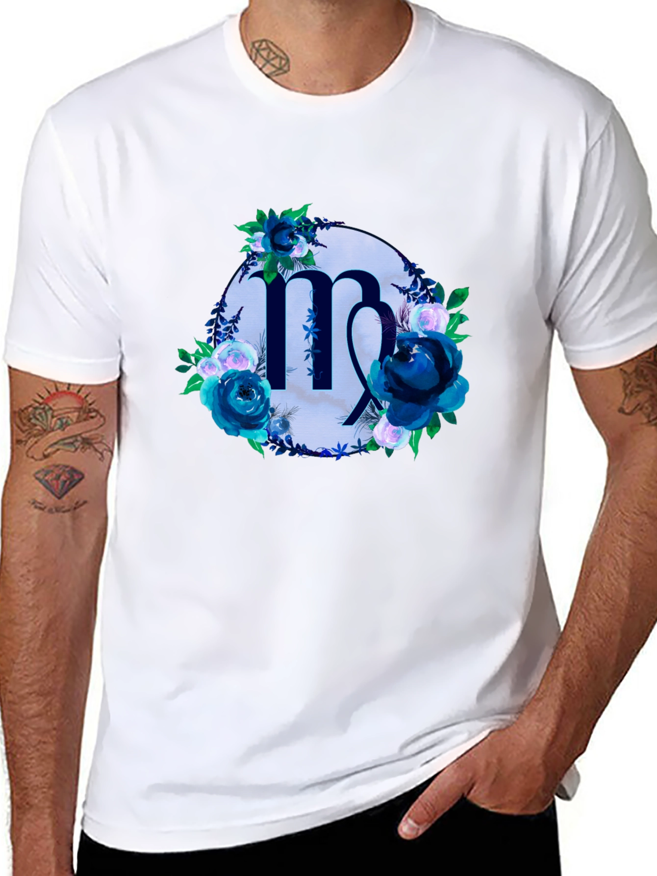 Virgo Zodiac Floral T-Shirt