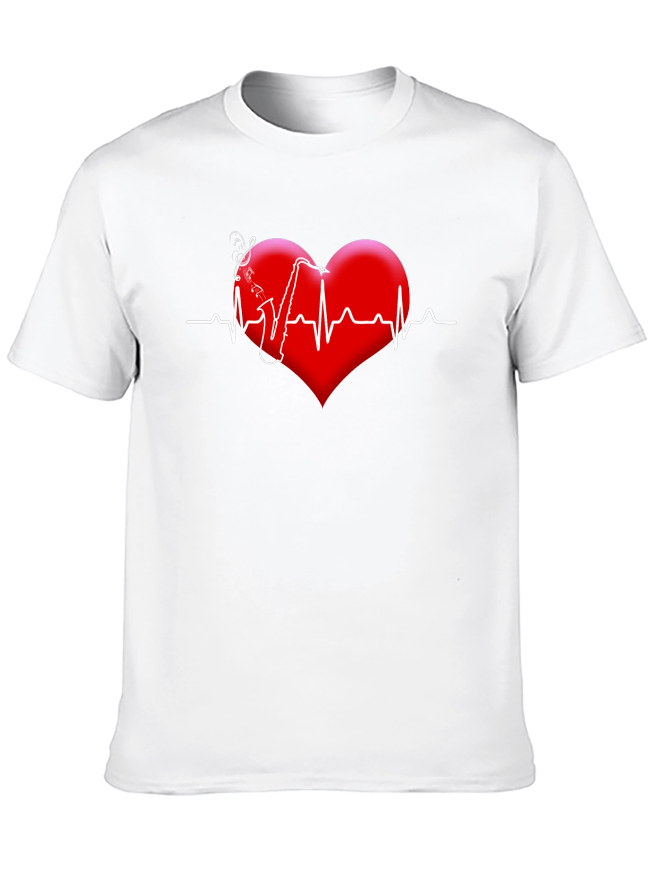 Sax Heartbeat Black T-Shirt