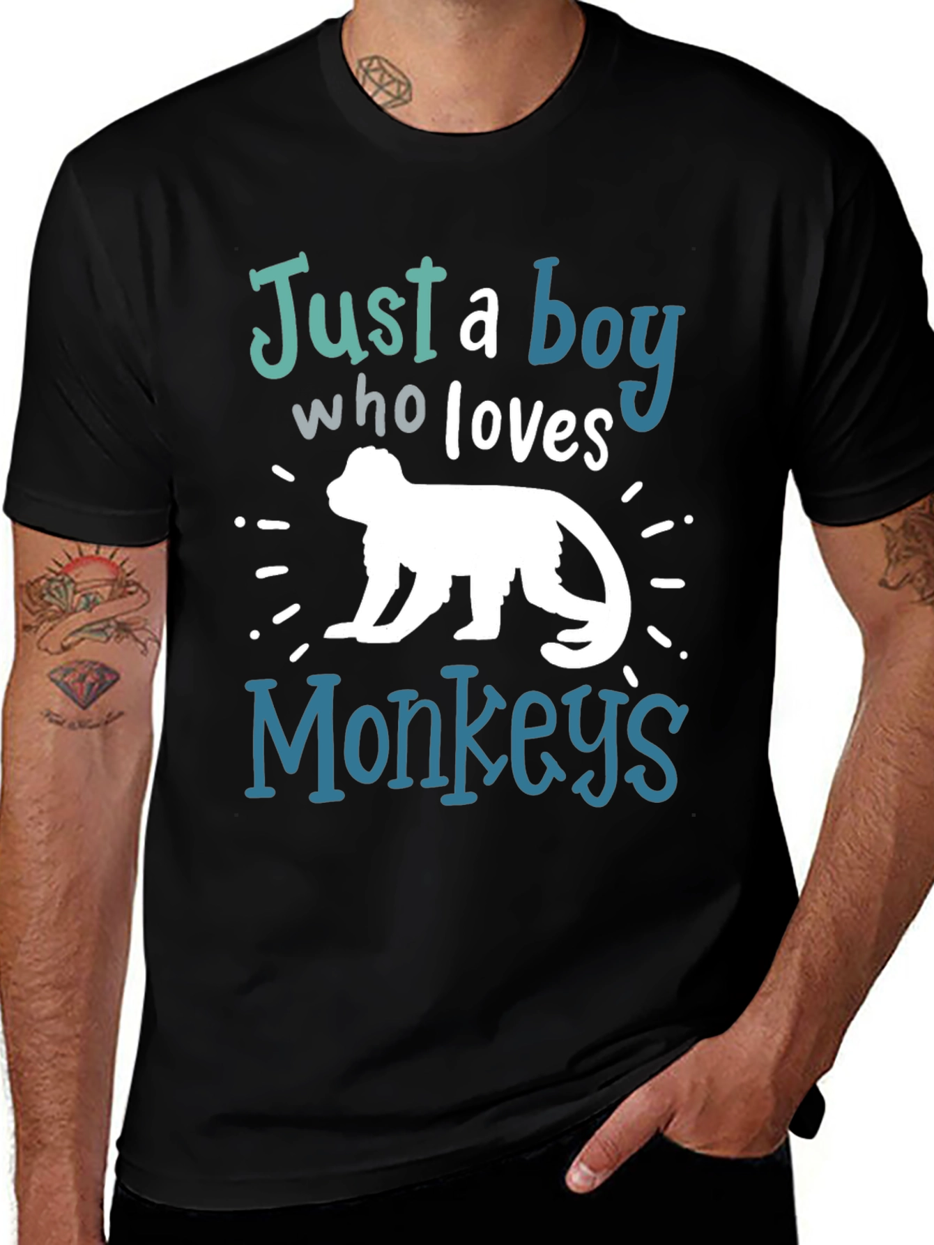 Boys Monkey Lover T-Shirt - Cool Graphic Tee