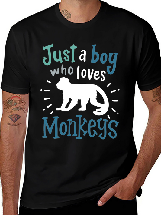 Boys Monkey Lover T-Shirt - Cool Graphic Tee