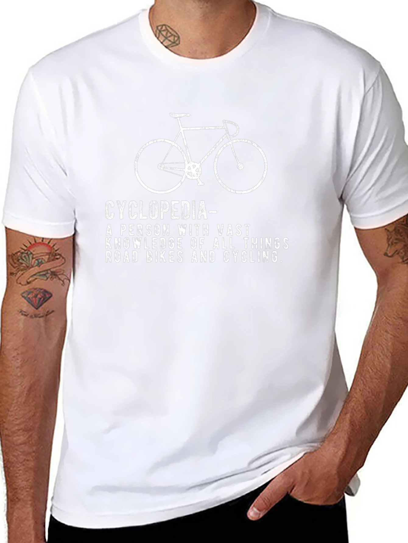 Cyclopedia Road Bike T-Shirt - Cycling Enthusiast Gift