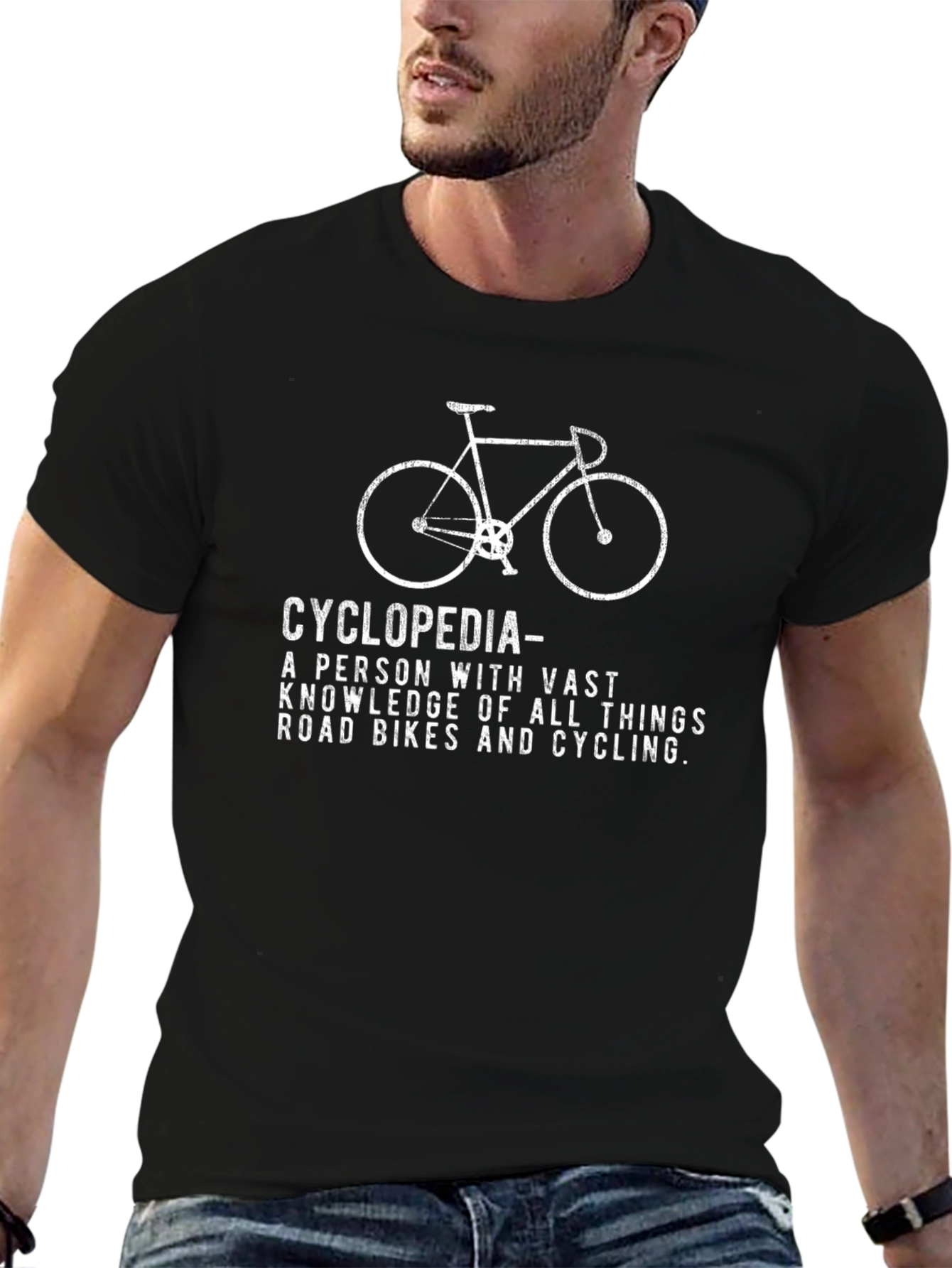 Cyclopedia Road Bike T-Shirt - Cycling Enthusiast Gift