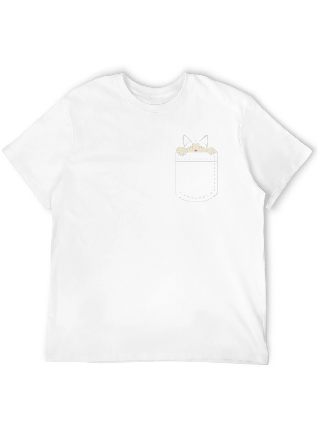 Cat in Pocket T-Shirt - Cute Graphic Tee