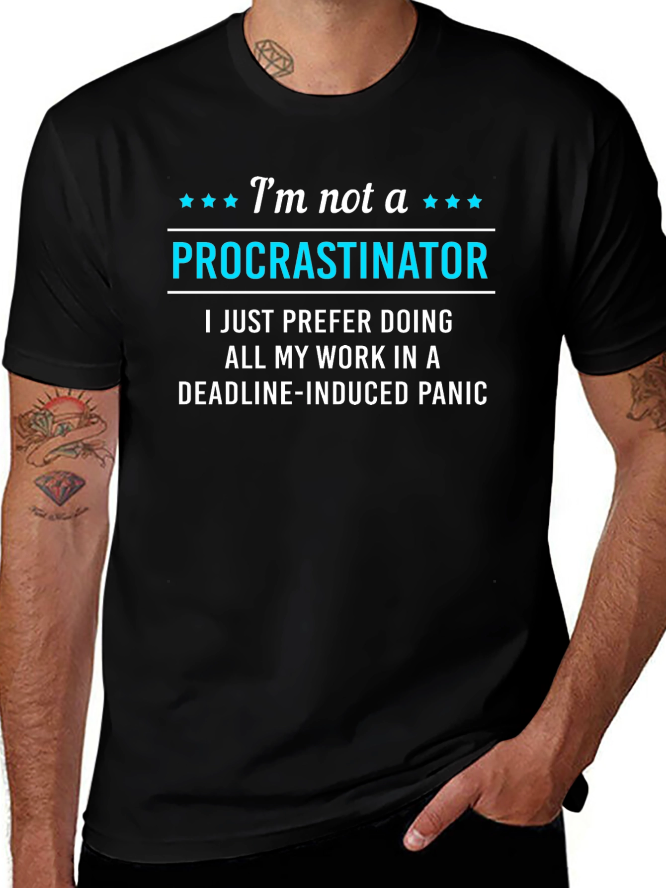 Funny Procrastinator T-Shirt - Deadline Panic