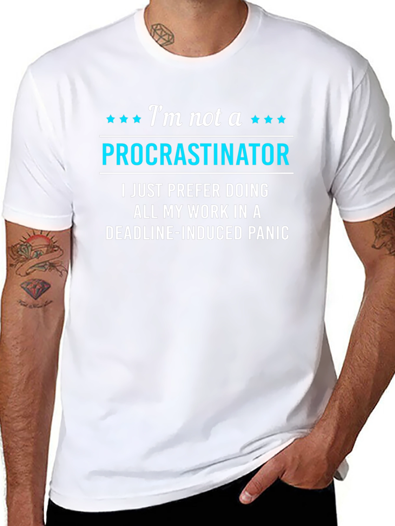 Funny Procrastinator T-Shirt - Deadline Panic