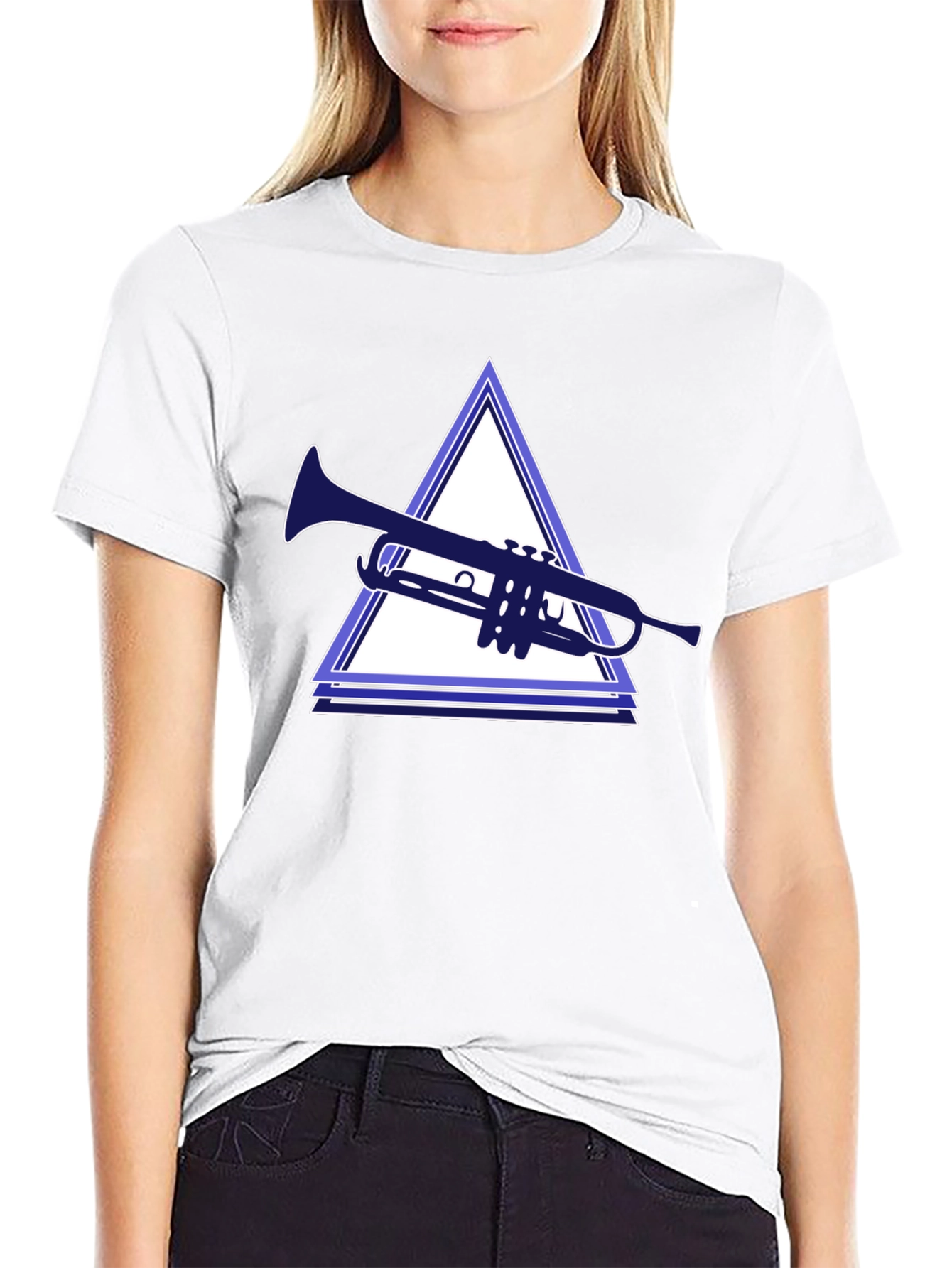 Trumpet Triangle Graphic Tee - Unique Music Lover Shirt