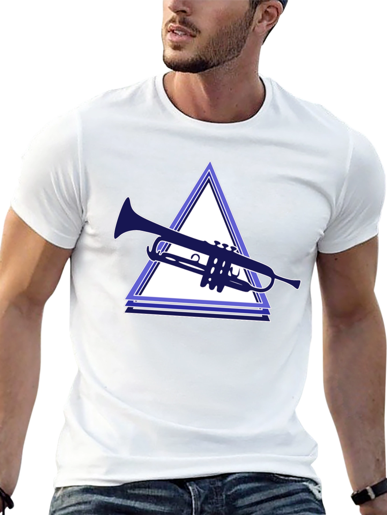 Trumpet Triangle Graphic Tee - Unique Music Lover Shirt