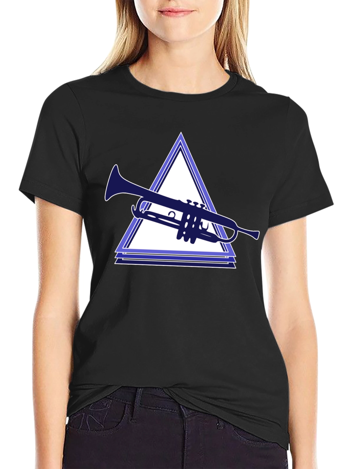 Trumpet Triangle Graphic Tee - Unique Music Lover Shirt