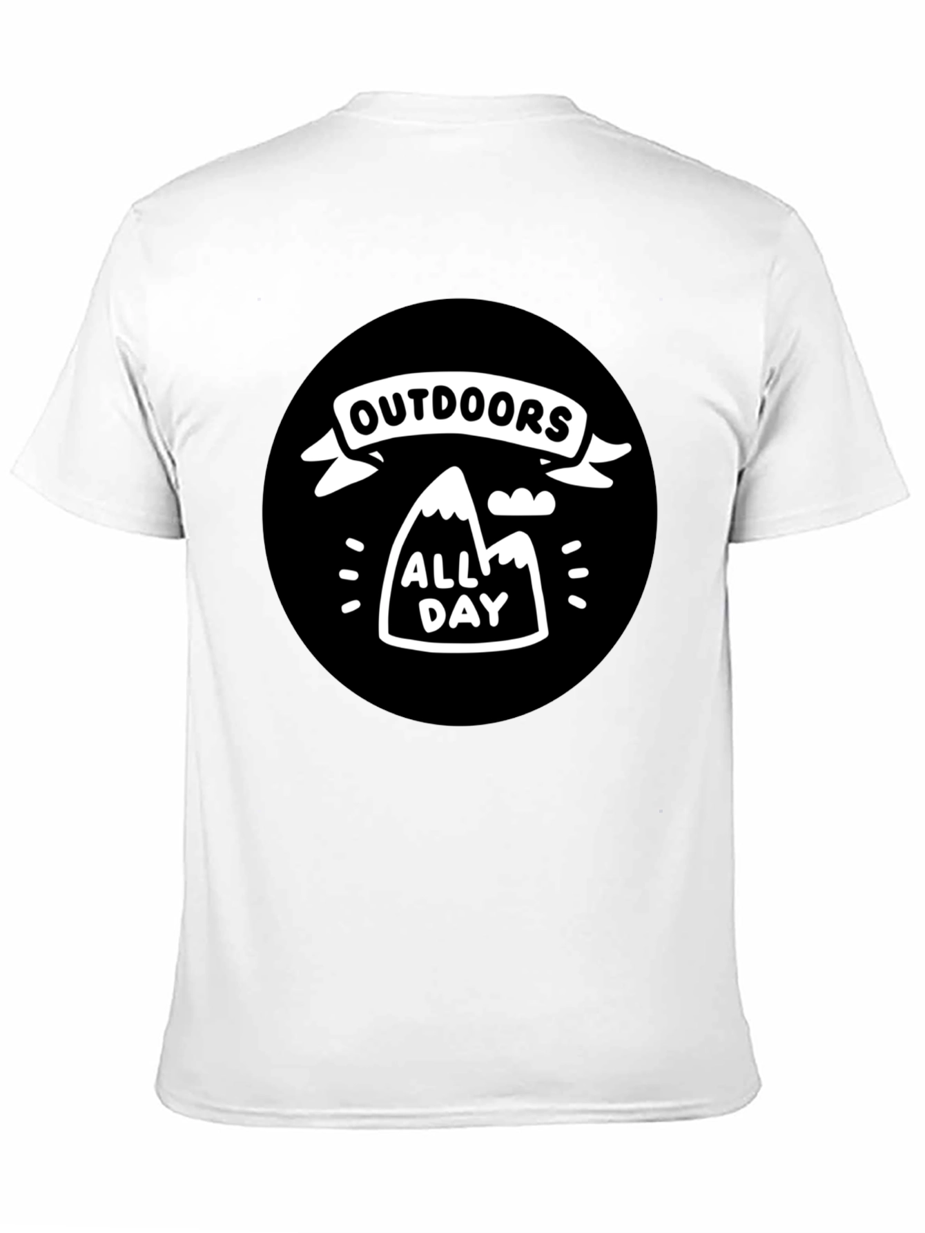 Outdoors All Day Black Graphic T-Shirt