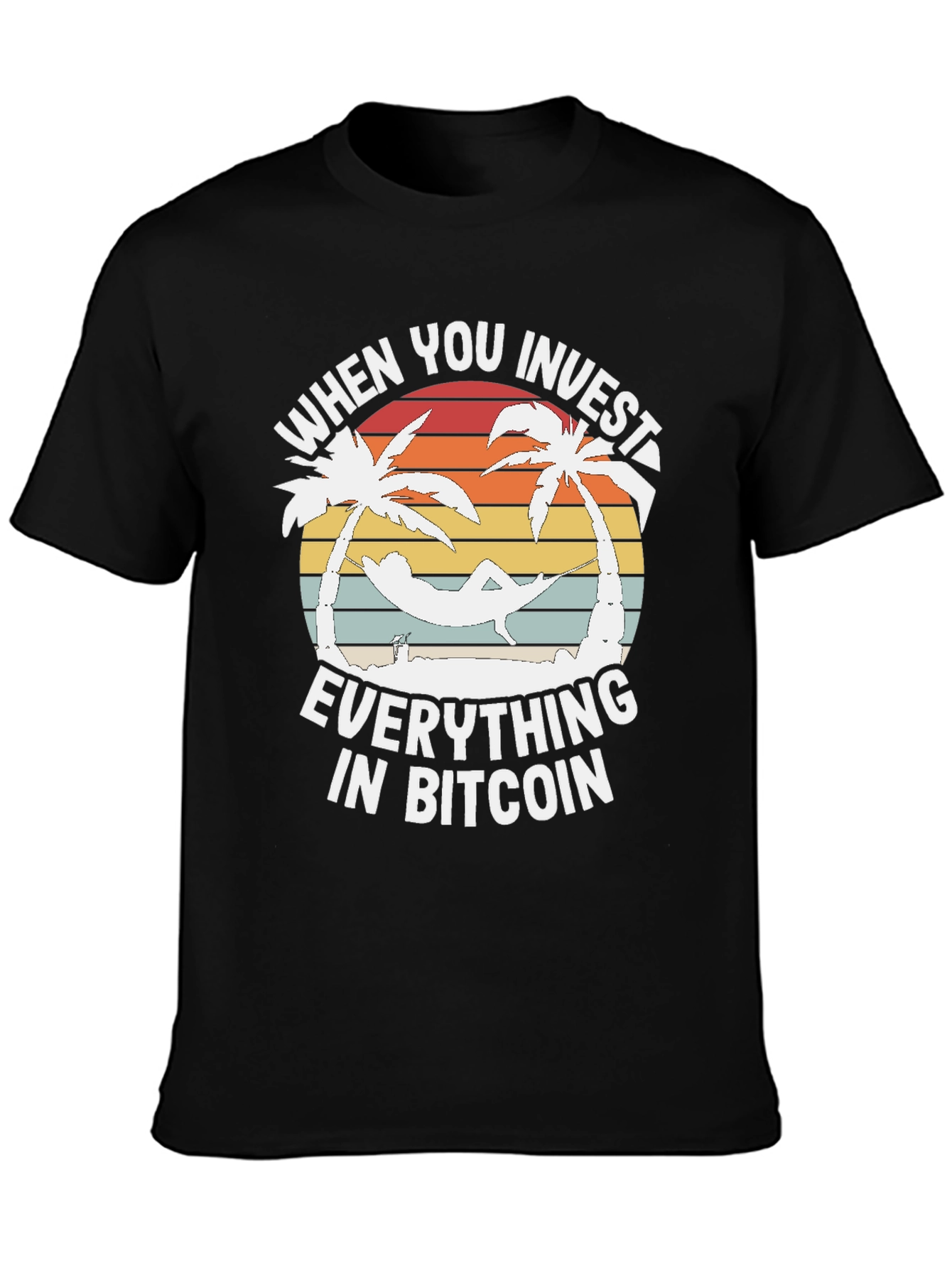 Bitcoin Investor T-Shirt: Relax on the Beach