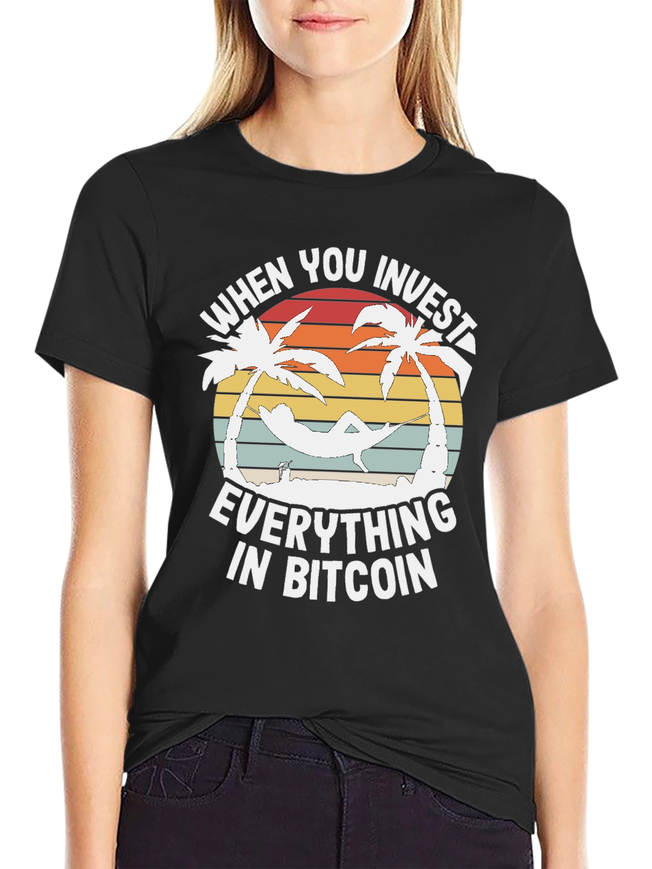 Bitcoin Investor T-Shirt: Relax on the Beach