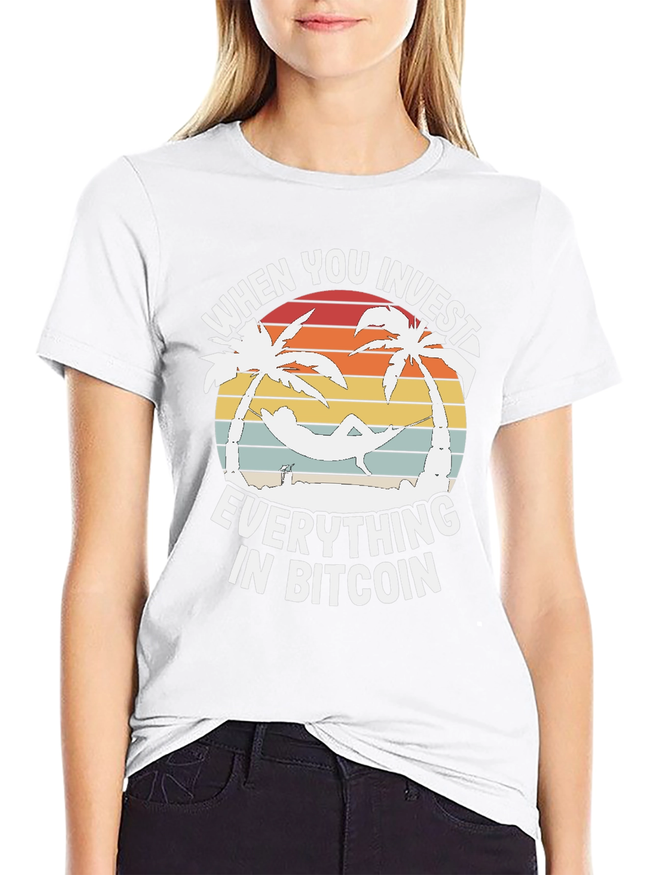 Bitcoin Investor T-Shirt: Relax on the Beach