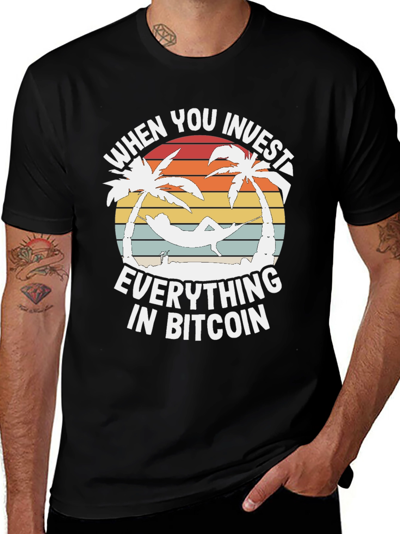 Bitcoin Investor T-Shirt: Relax on the Beach
