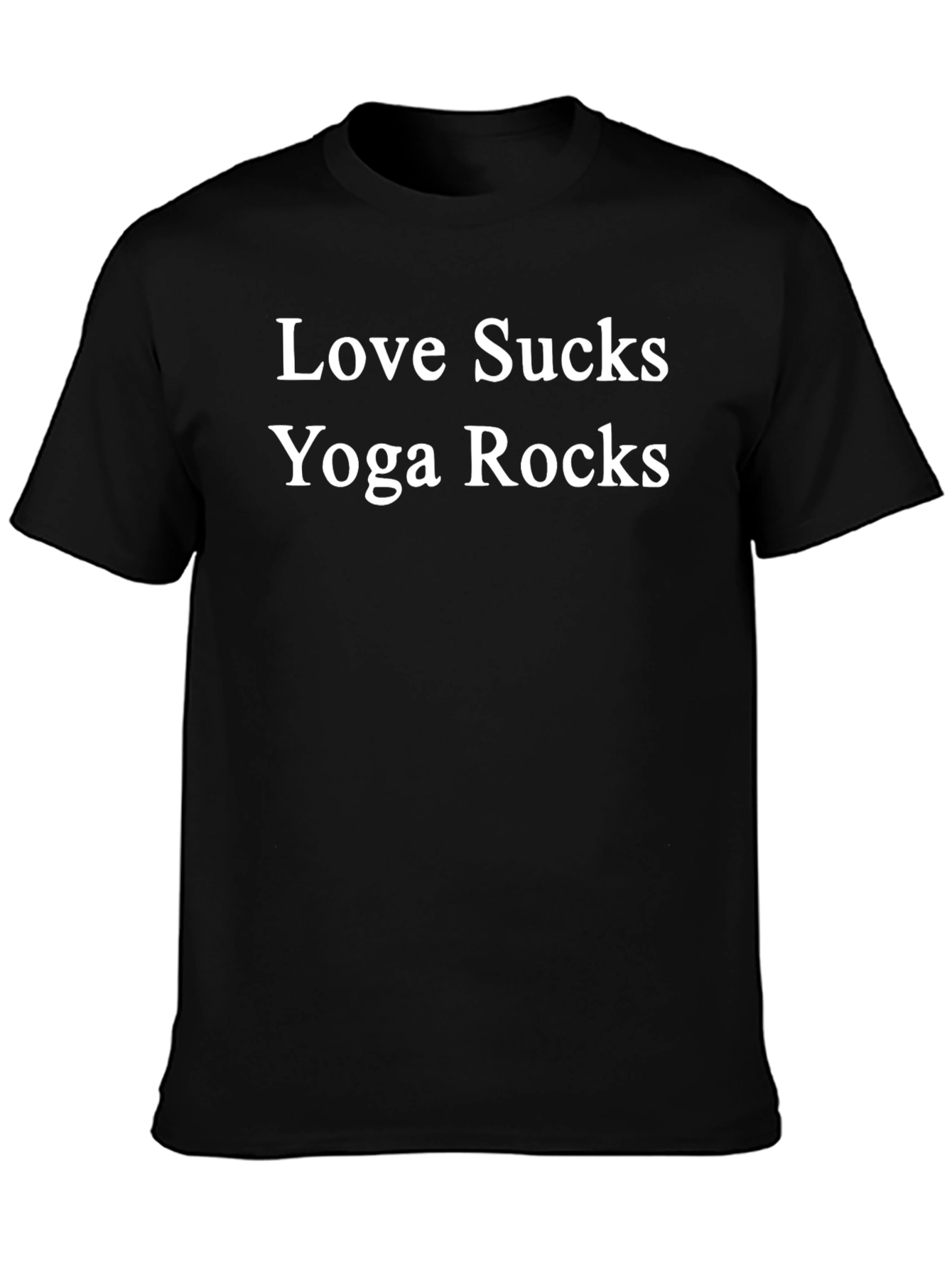 Love Sucks Yoga Rocks Graphic Tee