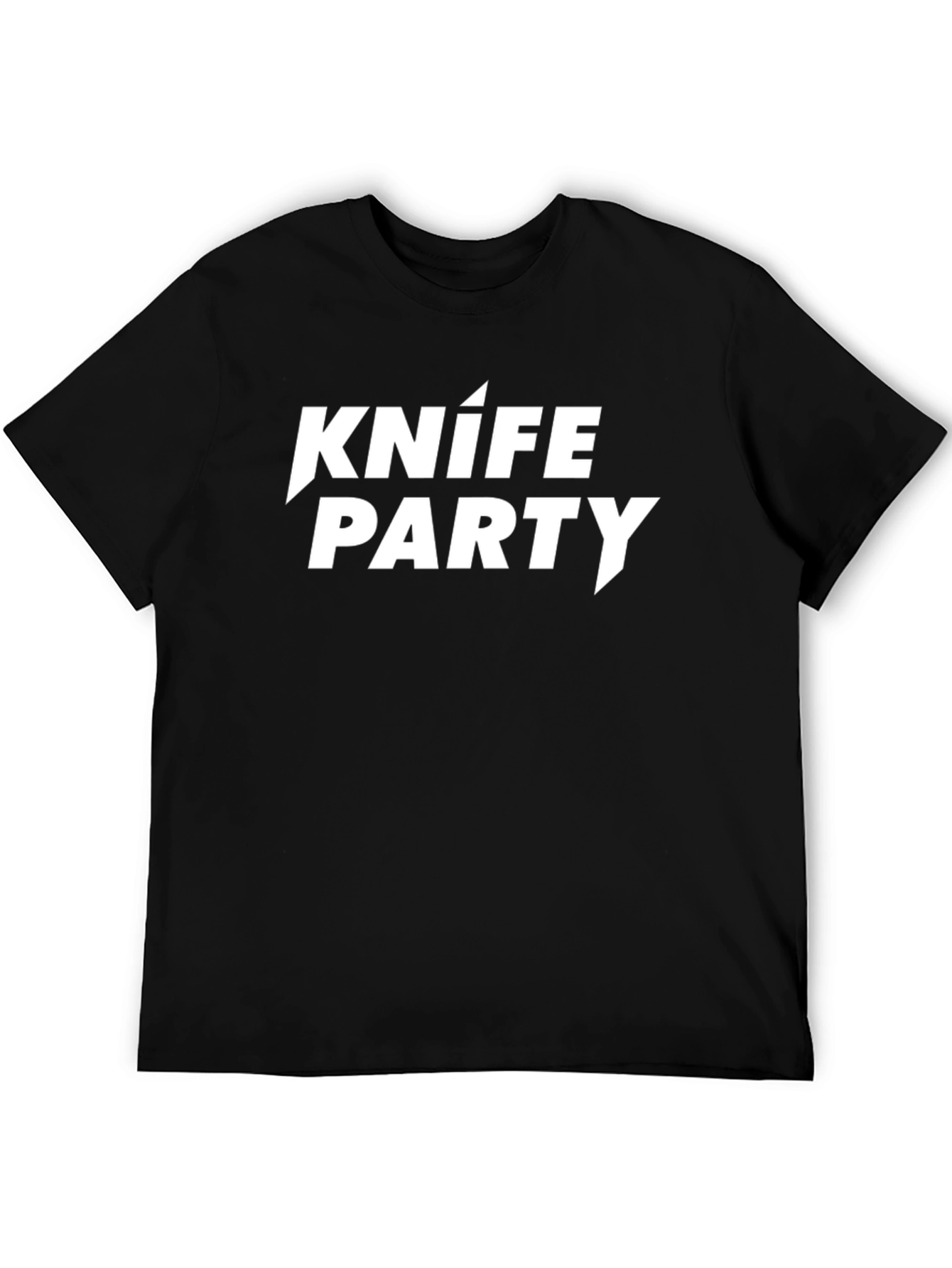 Knife Party Graphic Tee - Black Cotton T-Shirt