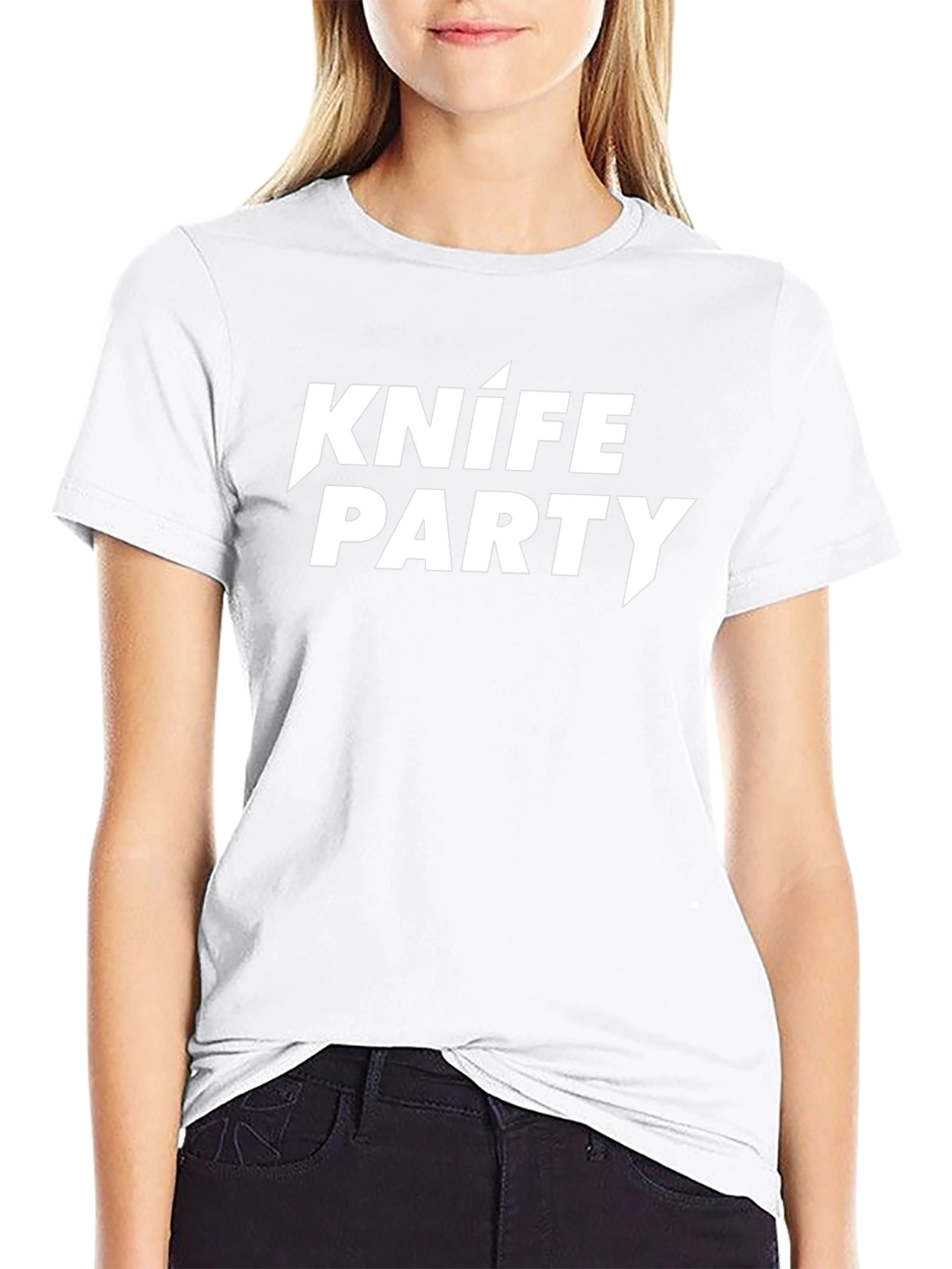 Knife Party Graphic Tee - Black Cotton T-Shirt