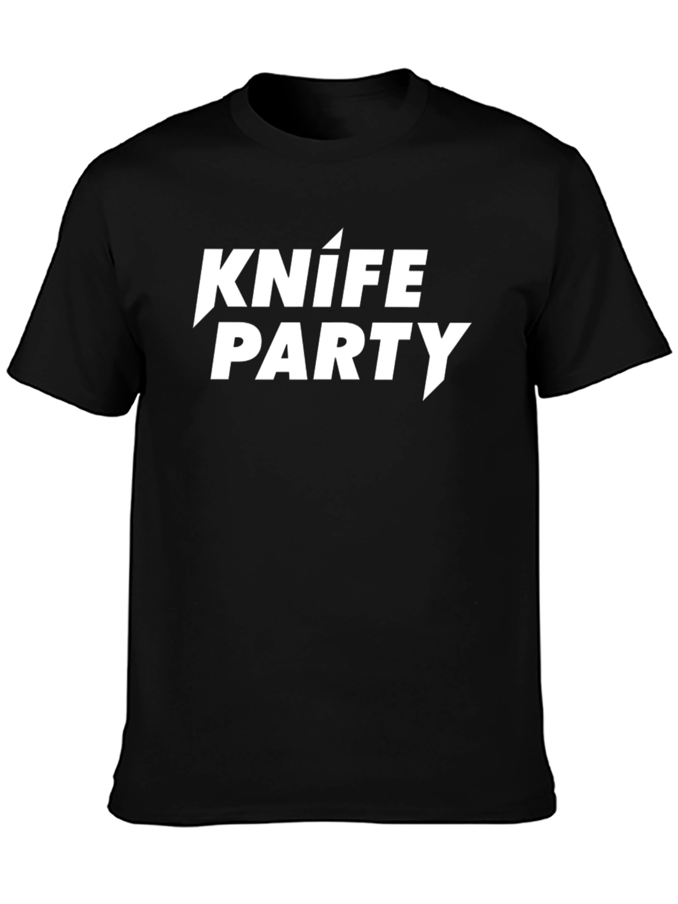Knife Party Graphic Tee - Black Cotton T-Shirt