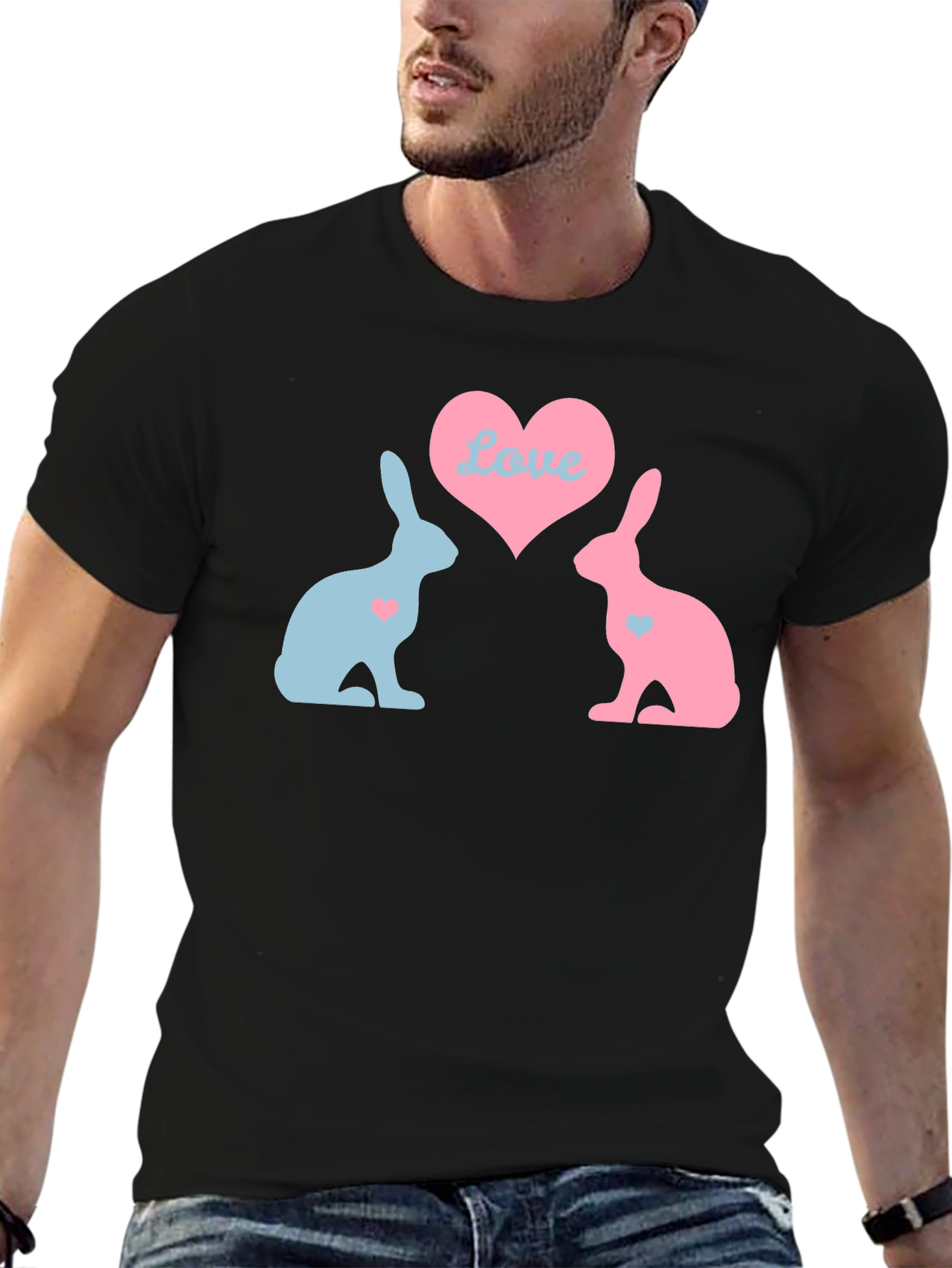 Love Bunnies Black T-Shirt