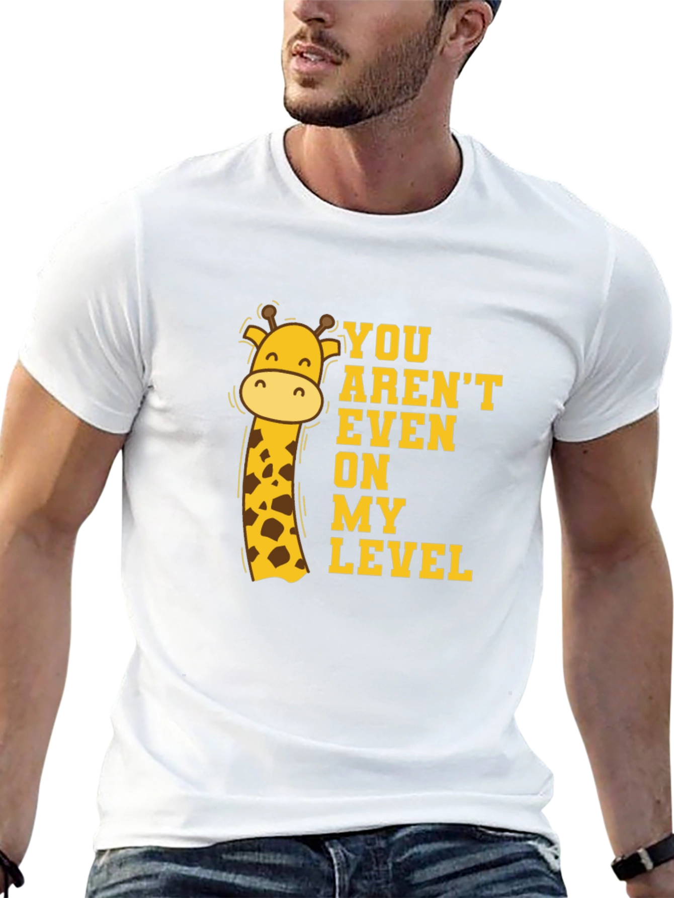Giraffe Level T-Shirt - Funny Animal Graphic Tee