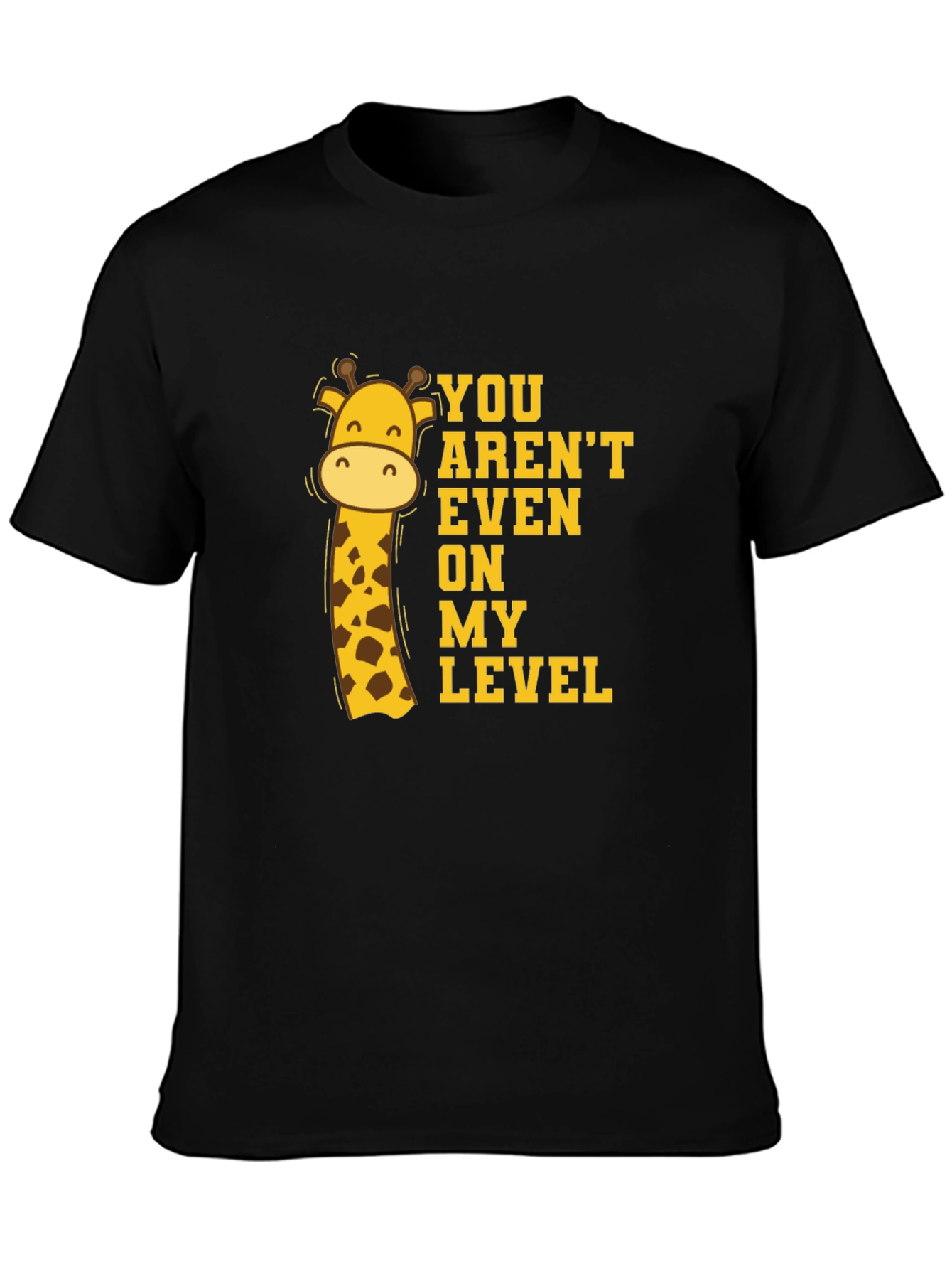 Giraffe Level T-Shirt - Funny Animal Graphic Tee