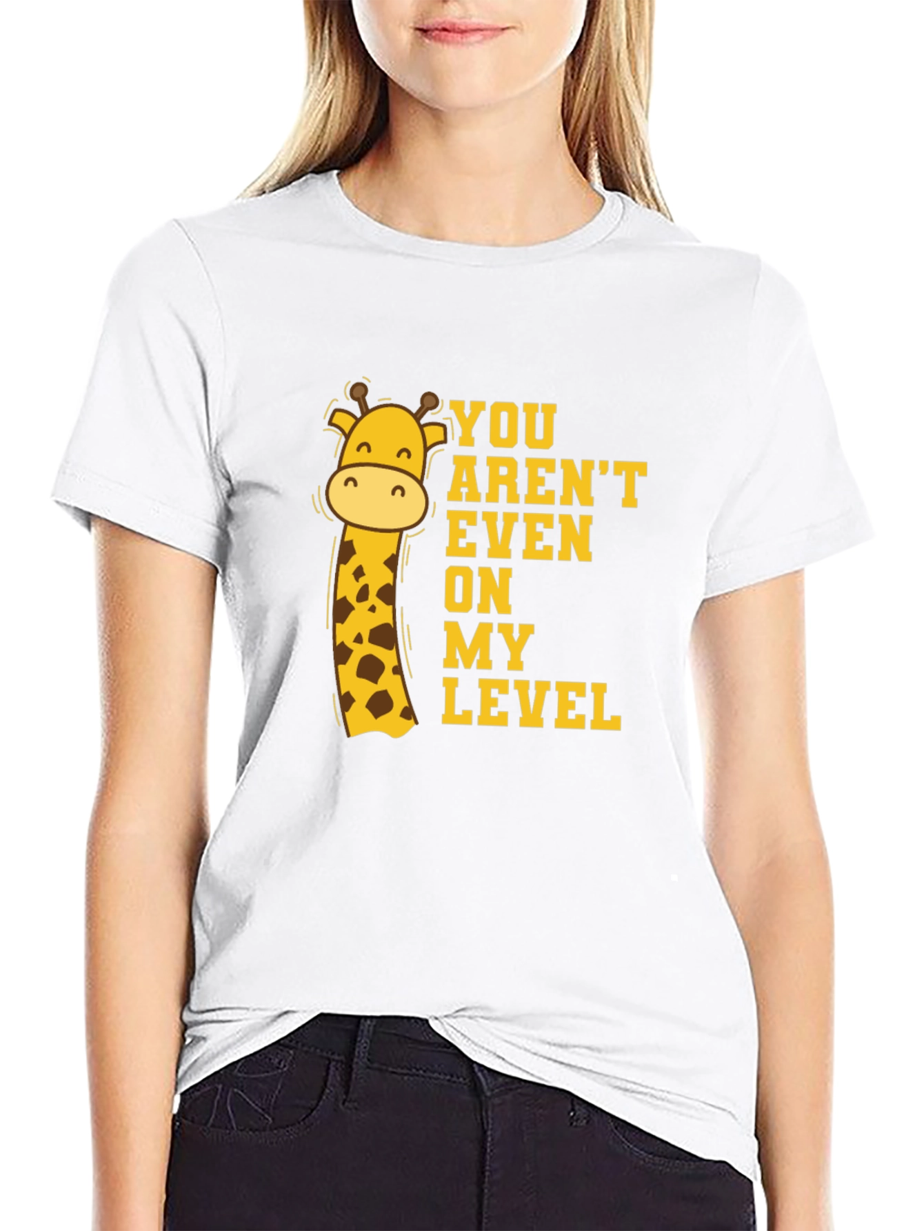 Giraffe Level T-Shirt - Funny Animal Graphic Tee