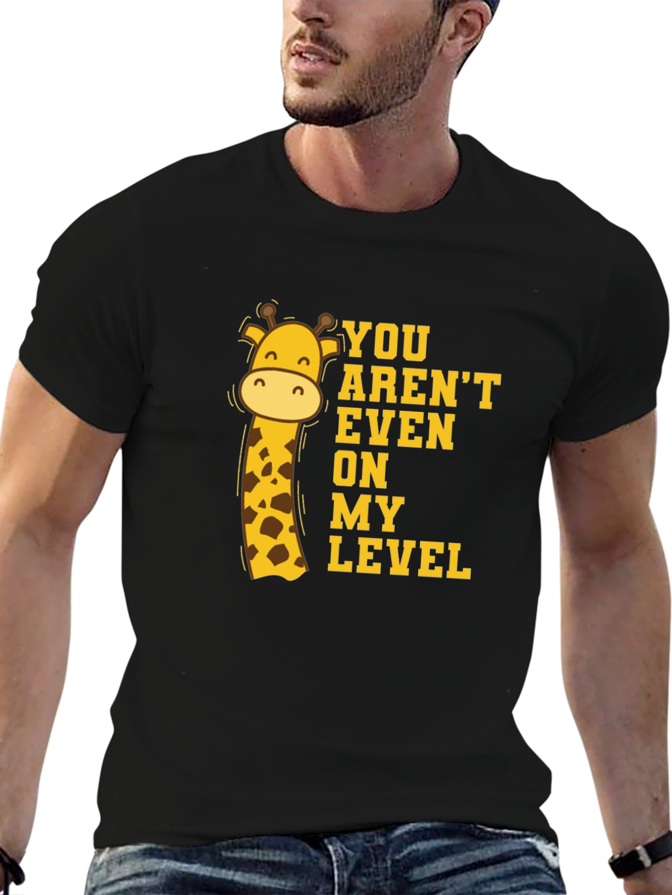 Giraffe Level T-Shirt - Funny Animal Graphic Tee