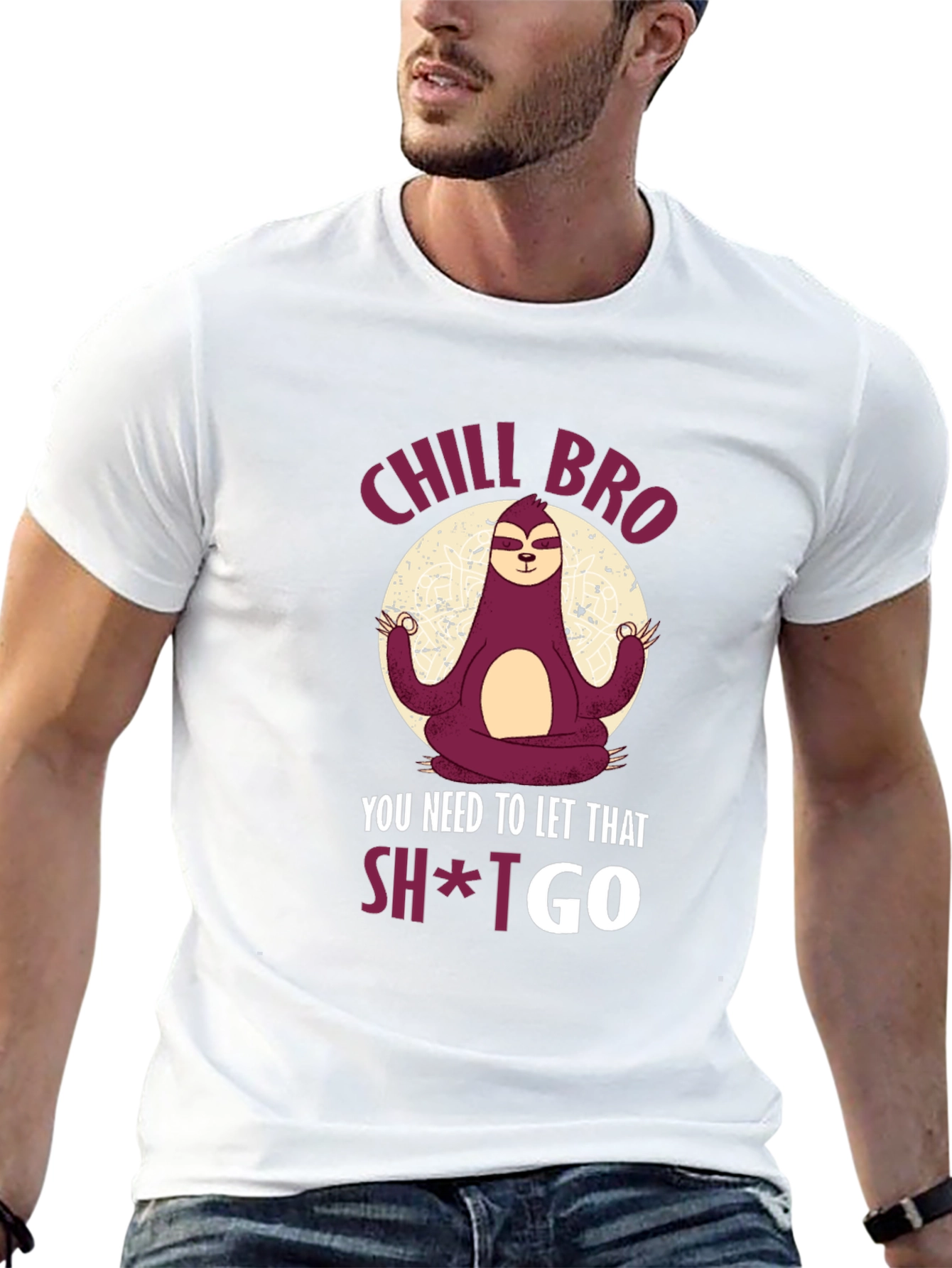 Chill Bro Sloth Meditation T-Shirt
