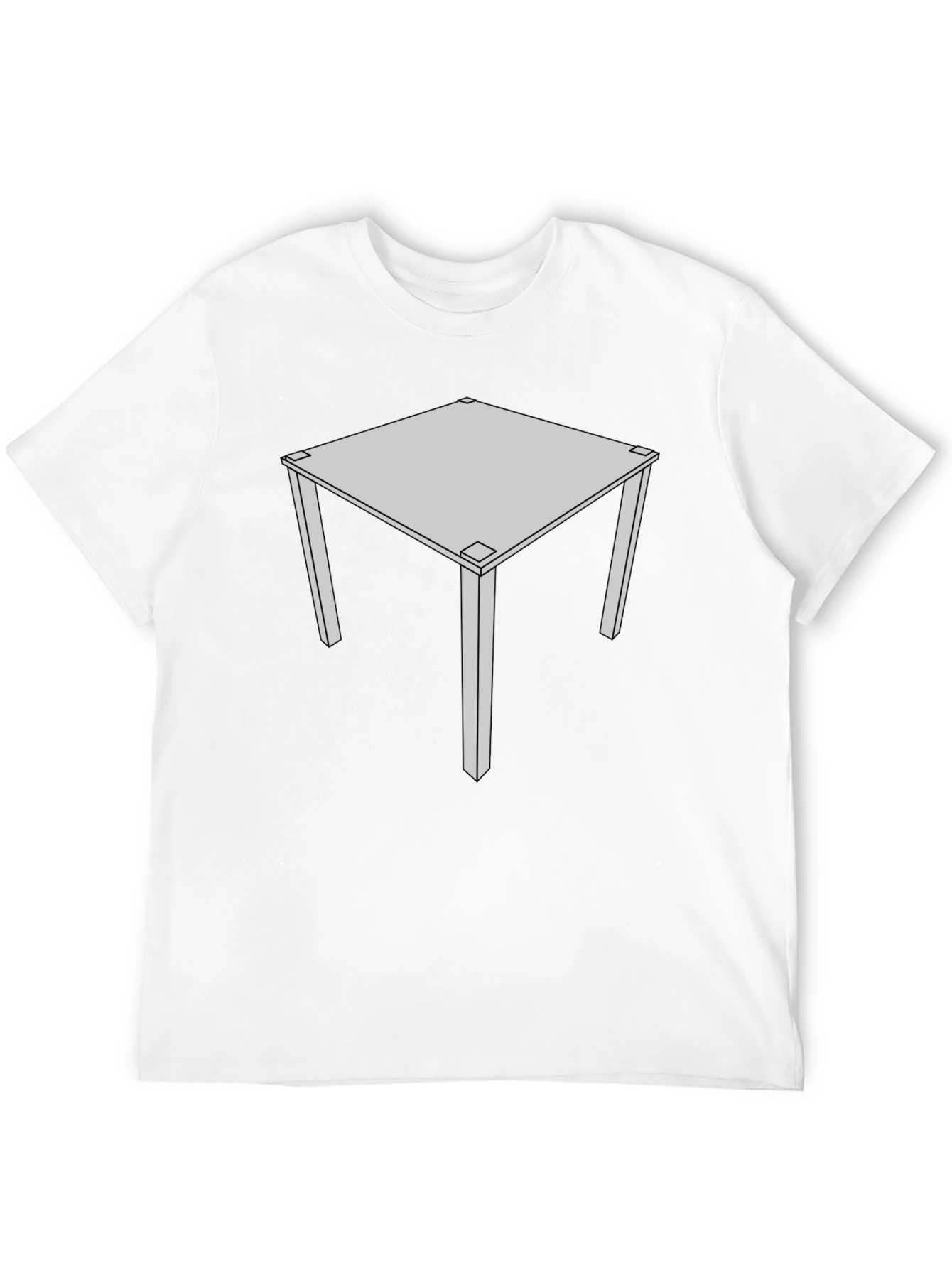 Geometric Table Print Black T-Shirt