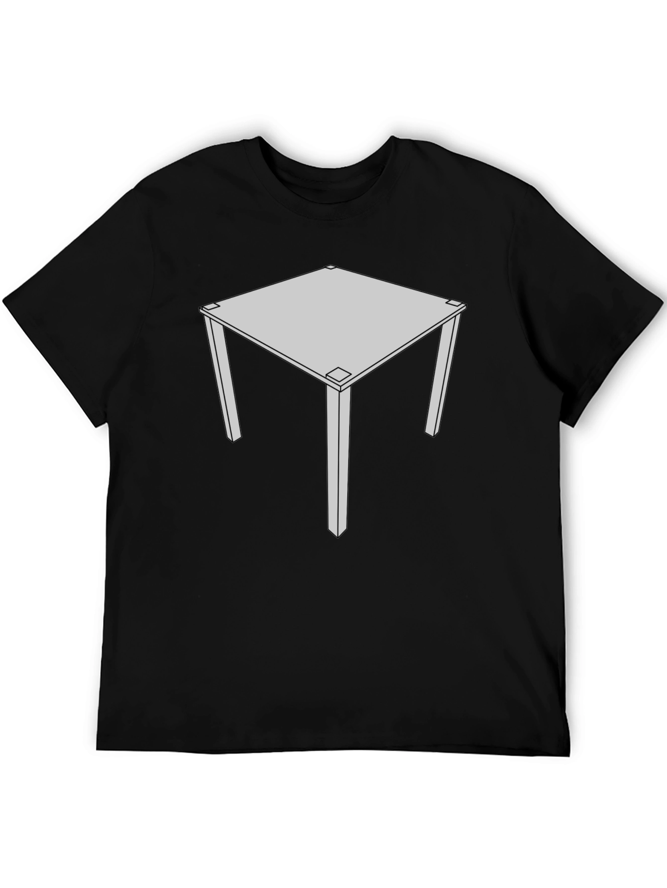 Geometric Table Print Black T-Shirt