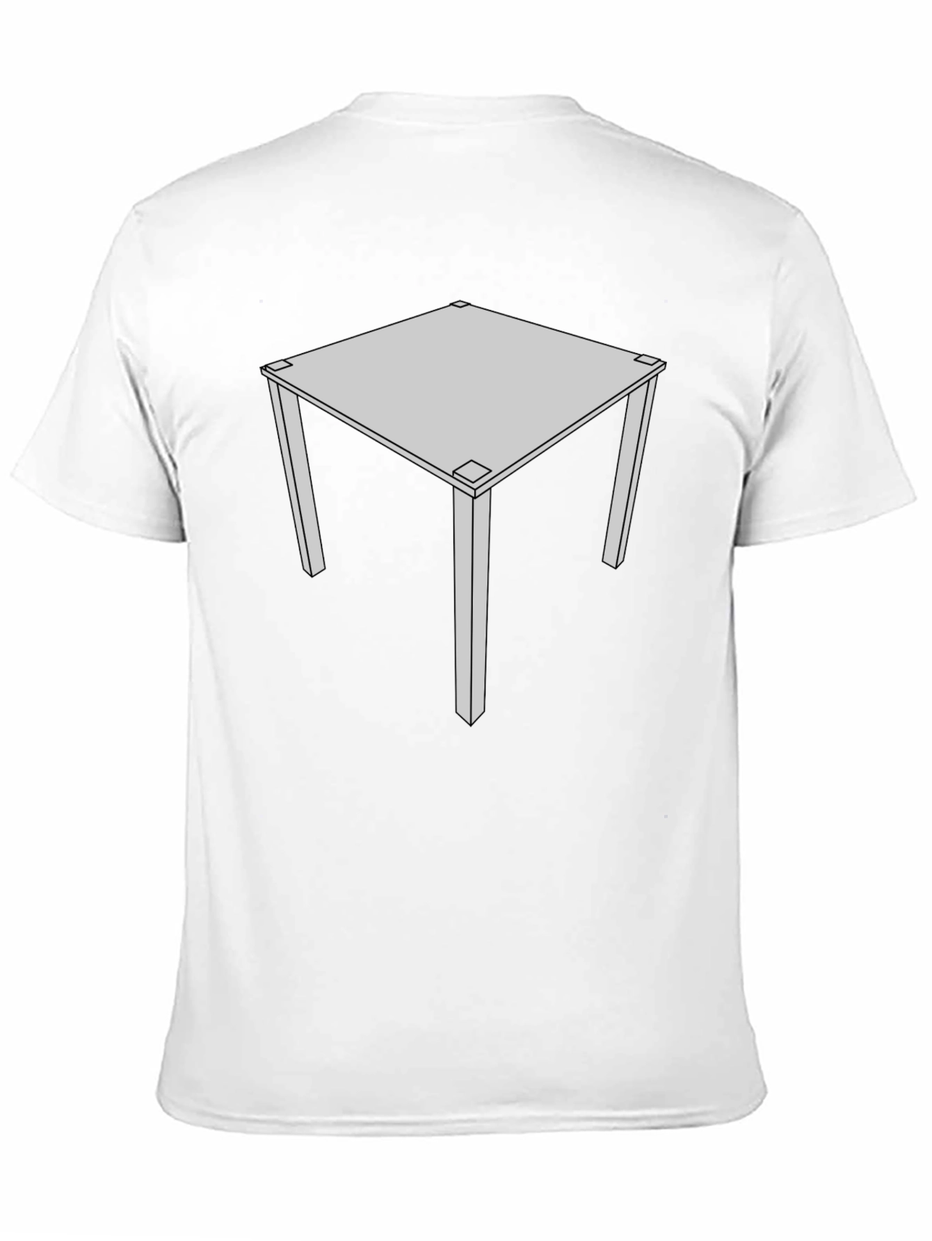 Geometric Table Print Black T-Shirt