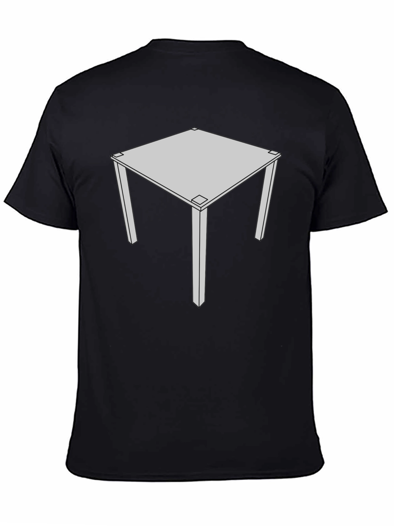 Geometric Table Print Black T-Shirt
