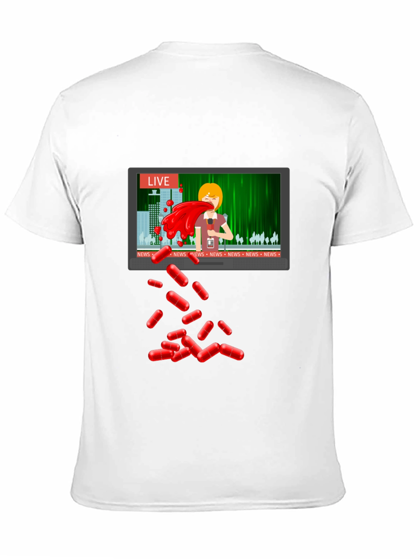 Pill Fallout News T-Shirt - Unique Design