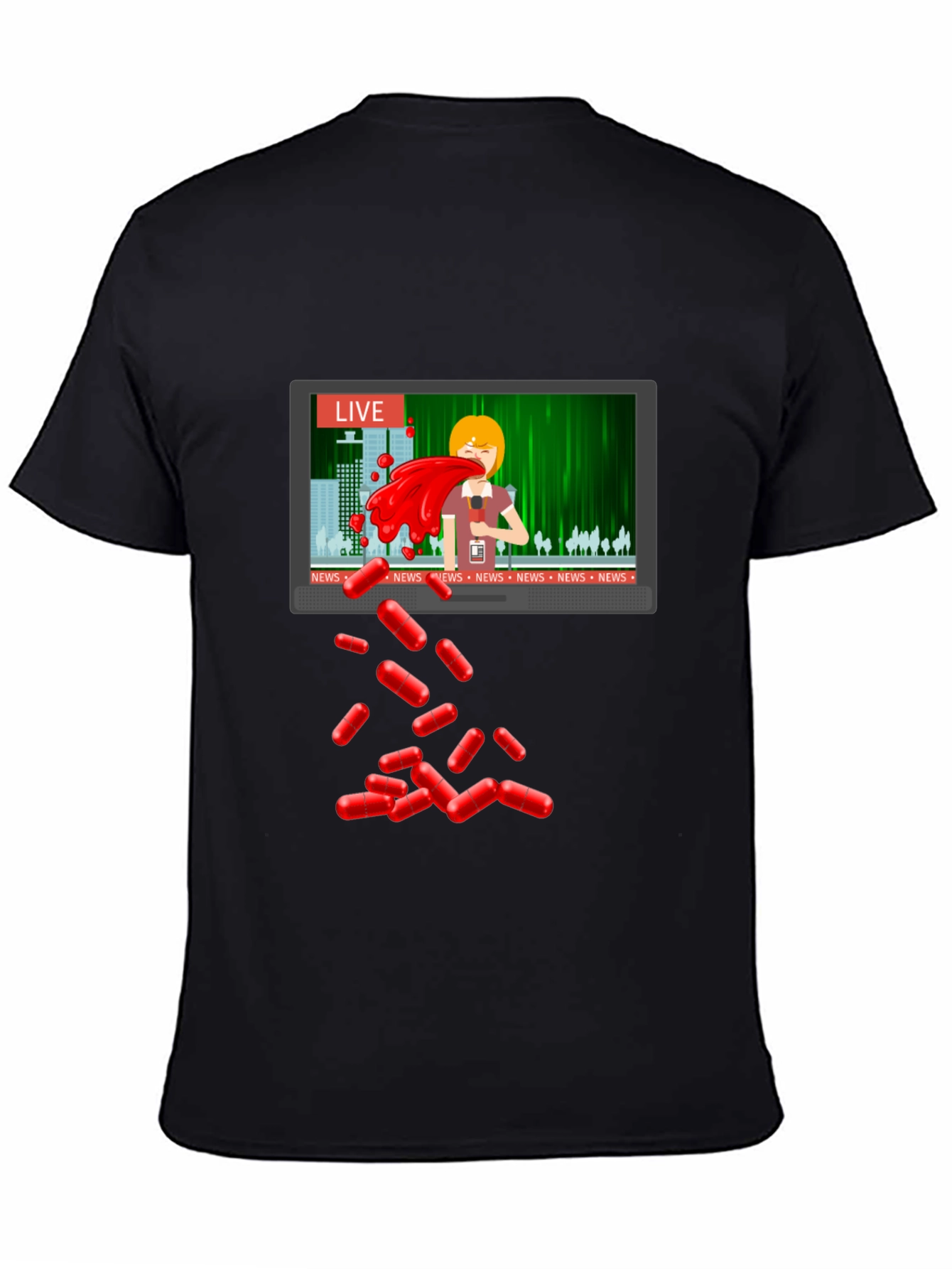 Pill Fallout News T-Shirt - Unique Design