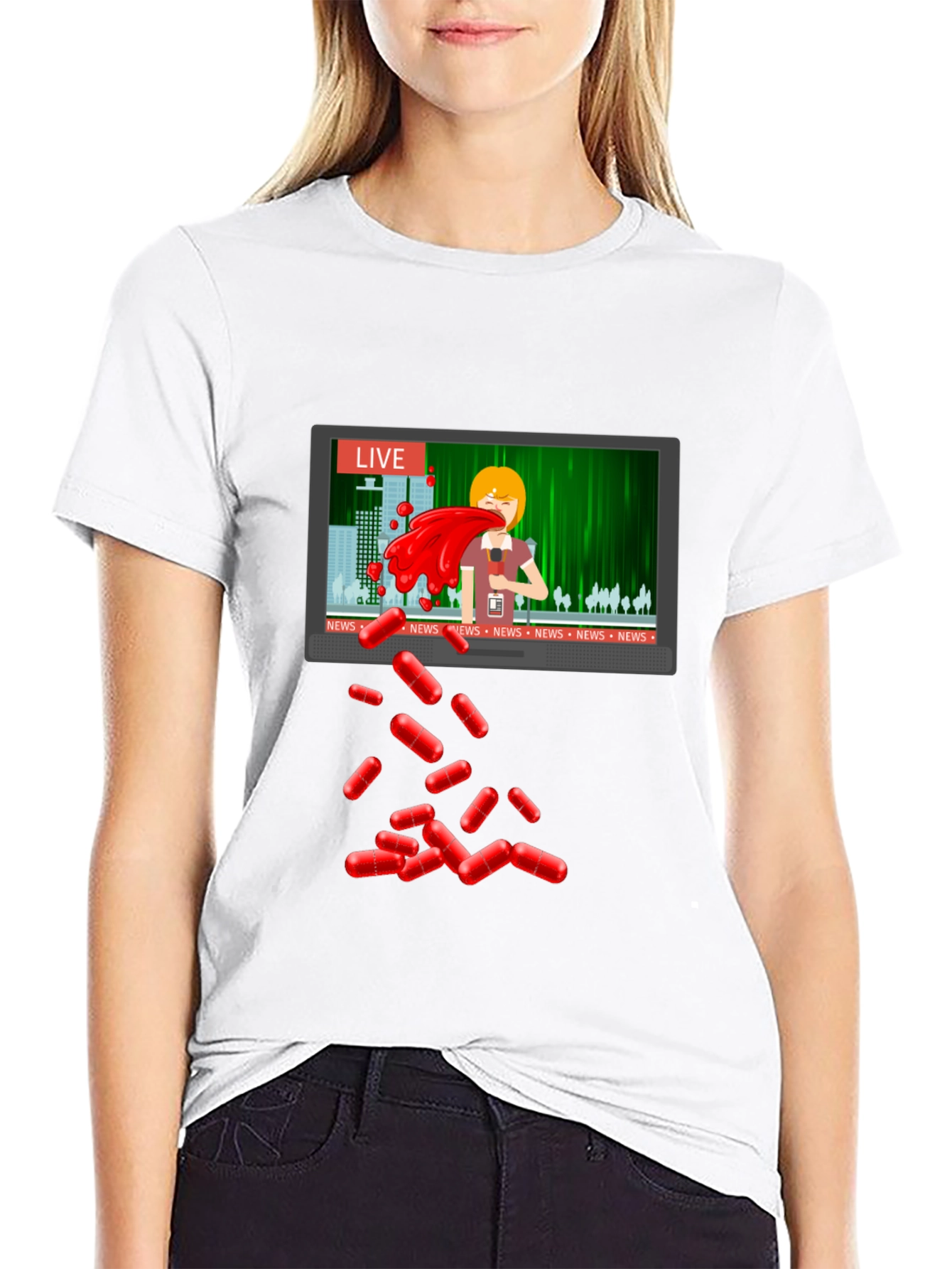 Pill Fallout News T-Shirt - Unique Design