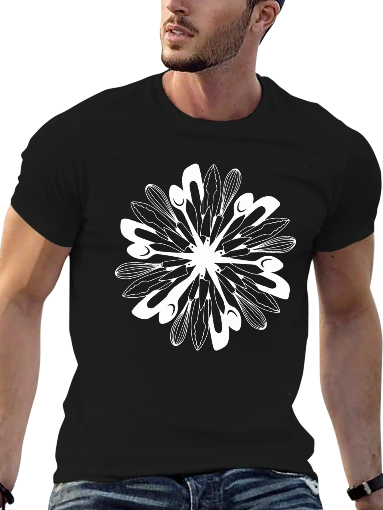 Chefs Mandala Black T-Shirt
