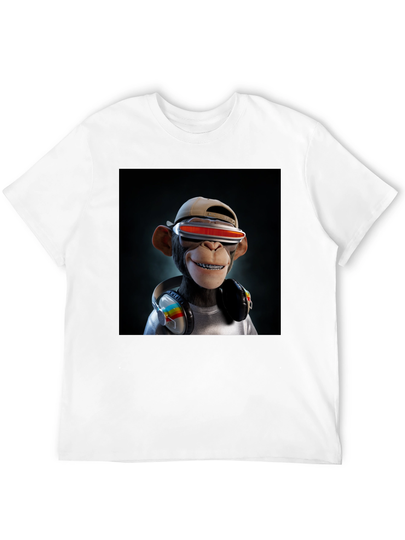 NFT Monkey Graphic Black Tee - Unique Style