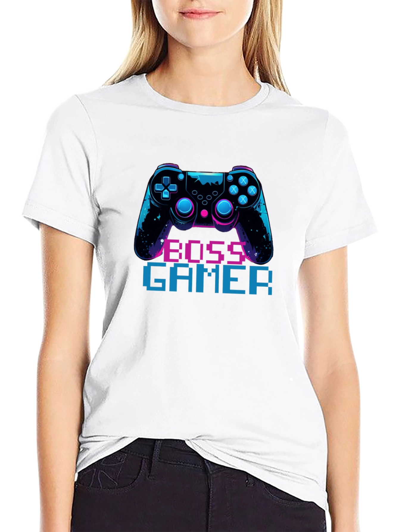 Boss Gamer Black T-Shirt - Console Design