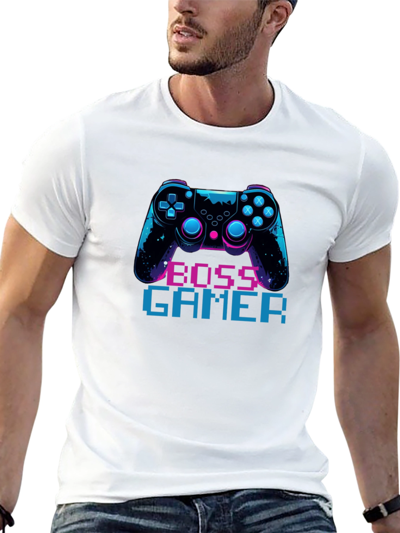 Boss Gamer Black T-Shirt - Console Design