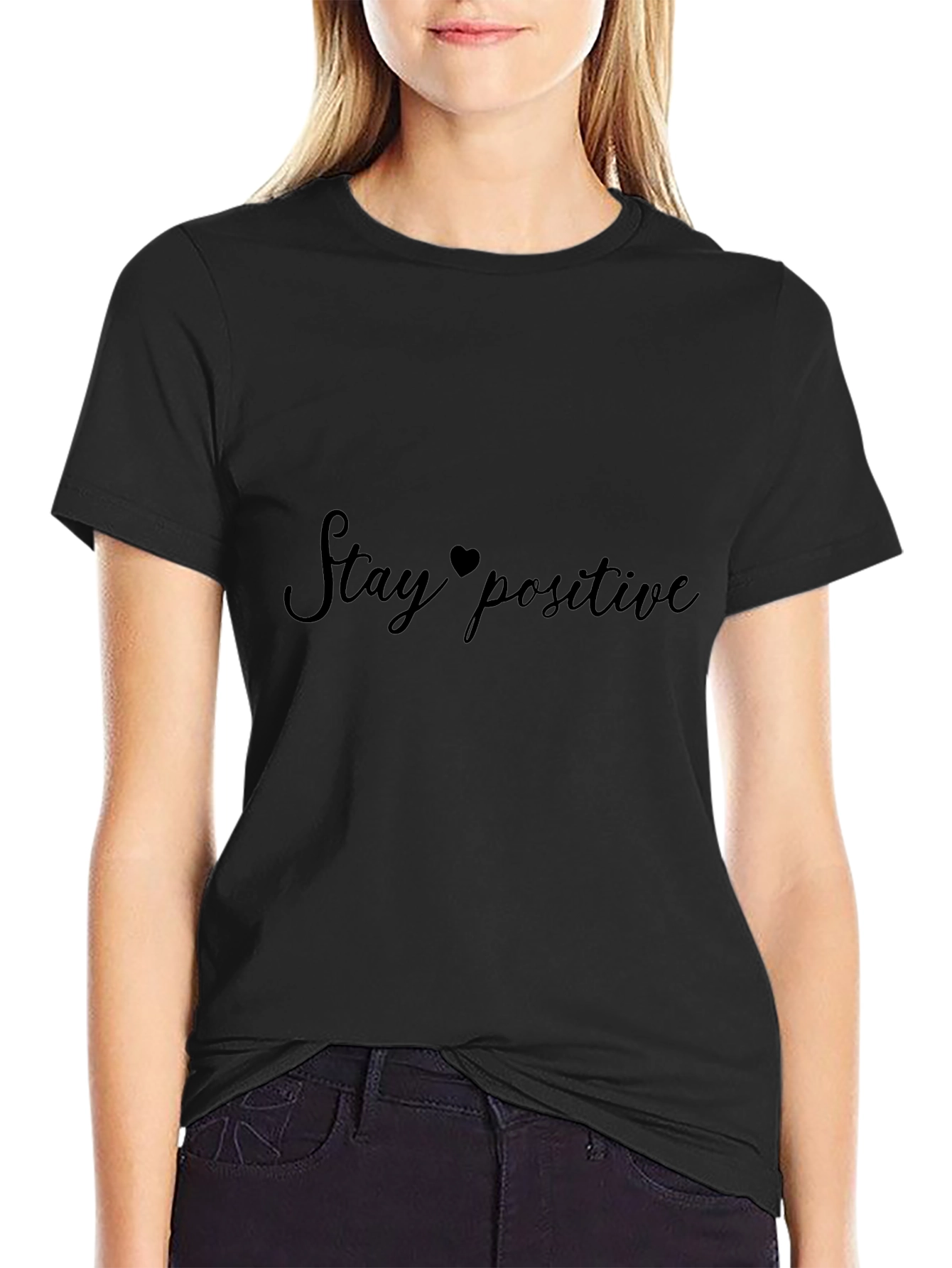 Stay Positive Black T-Shirt