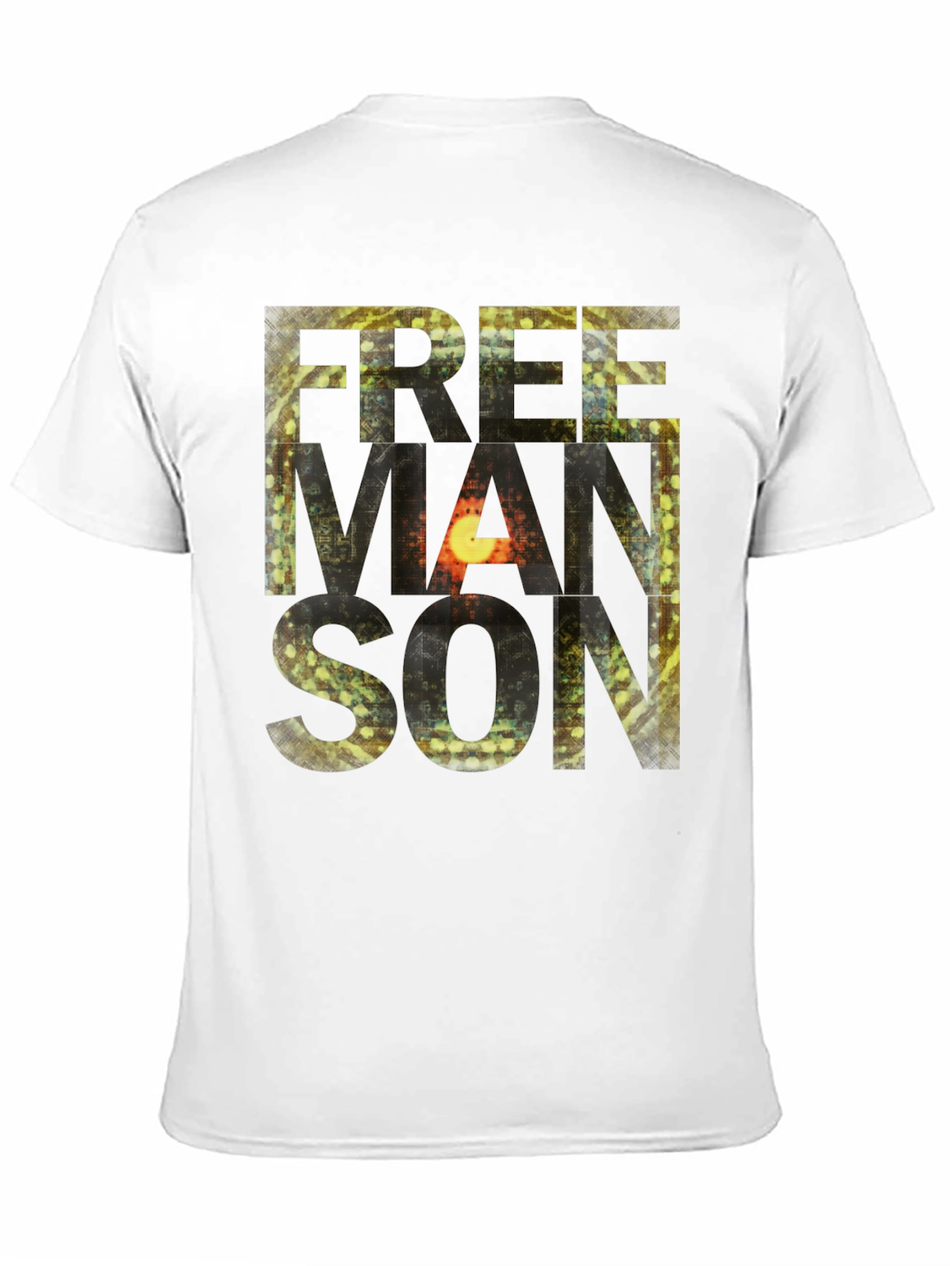 Freemanson Mens Black Graphic T-Shirt