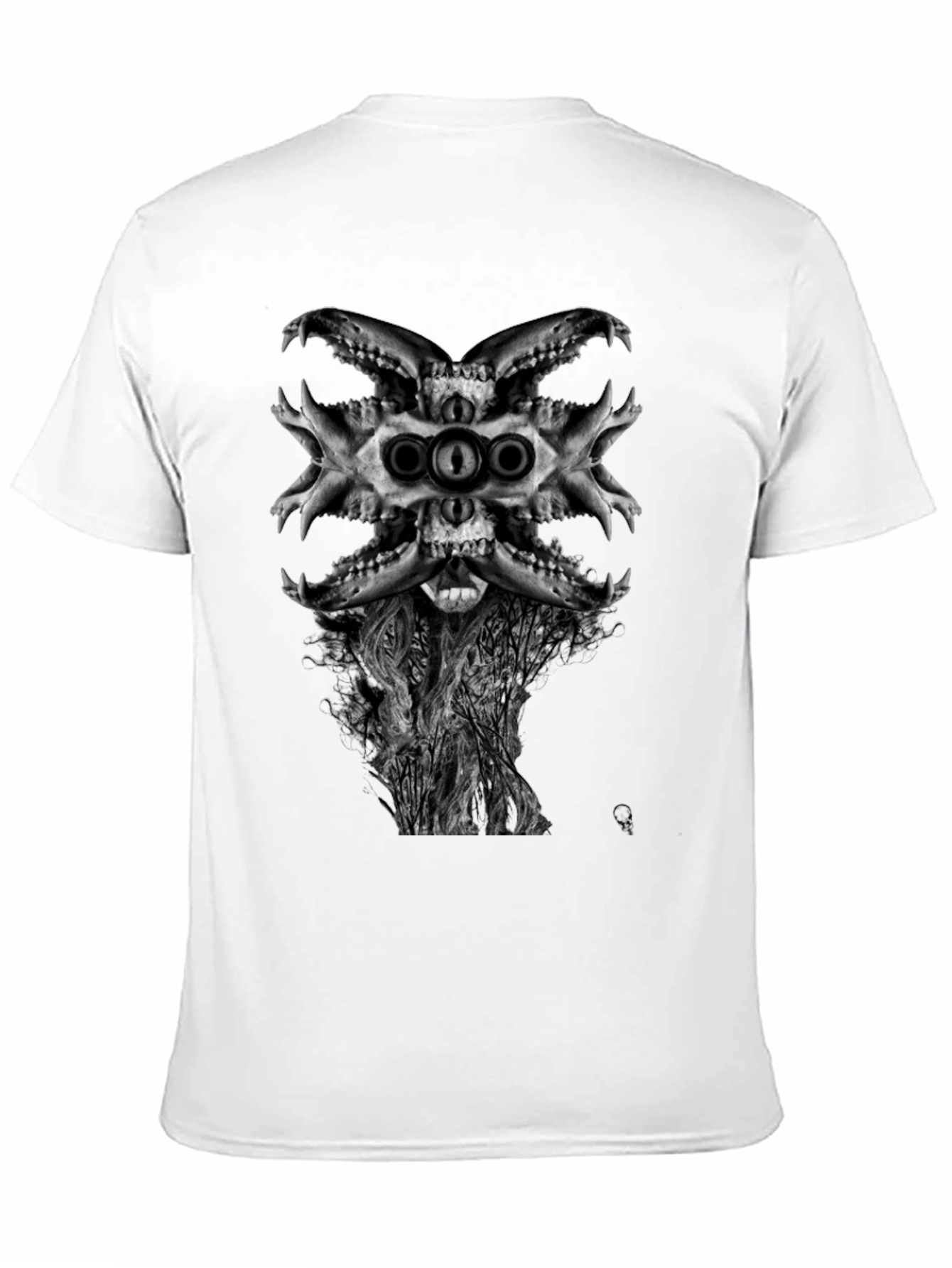 Skull & Tree Graphic T-Shirt - Dark Aesthetic