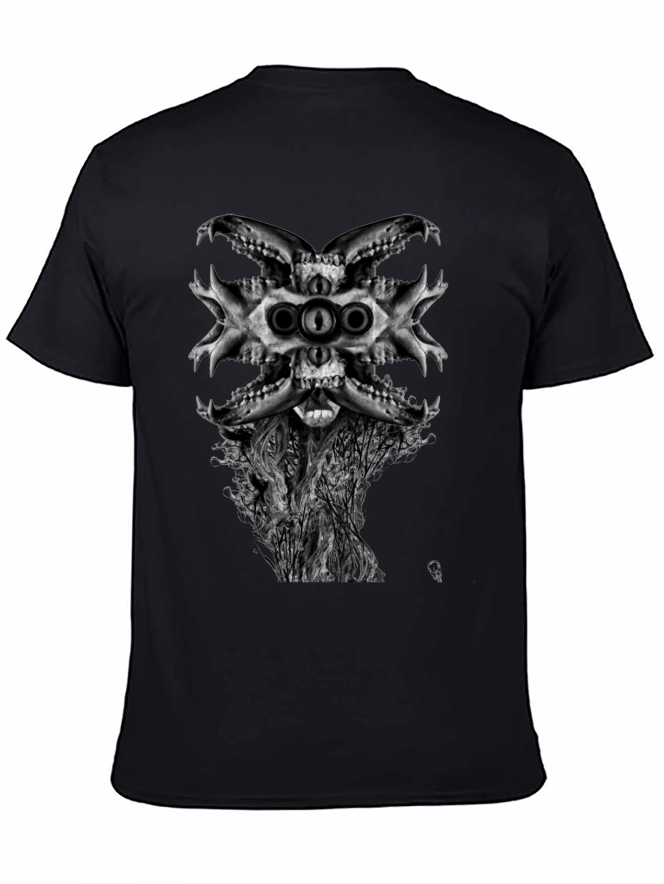 Skull & Tree Graphic T-Shirt - Dark Aesthetic