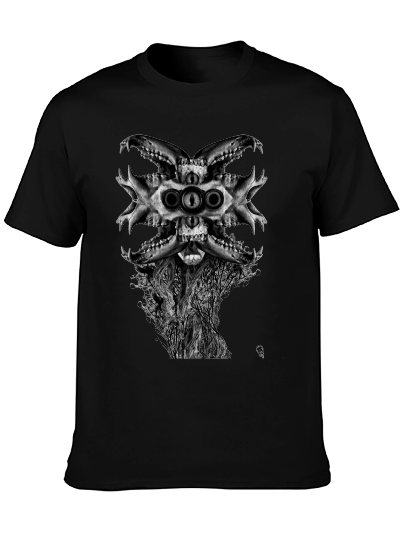 Skull & Tree Graphic T-Shirt - Dark Aesthetic