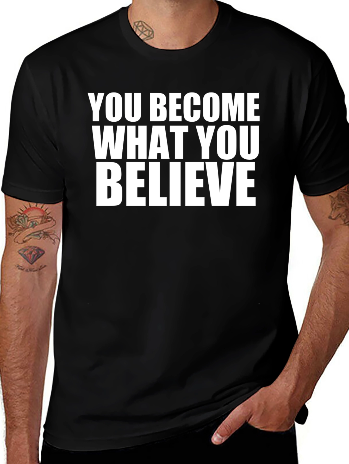 Motivational Quote T-Shirt - You Become What You Believe