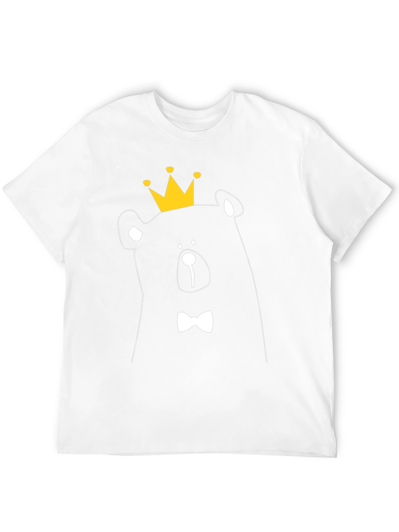 Bear King Graphic Tee - Black Cotton T-Shirt