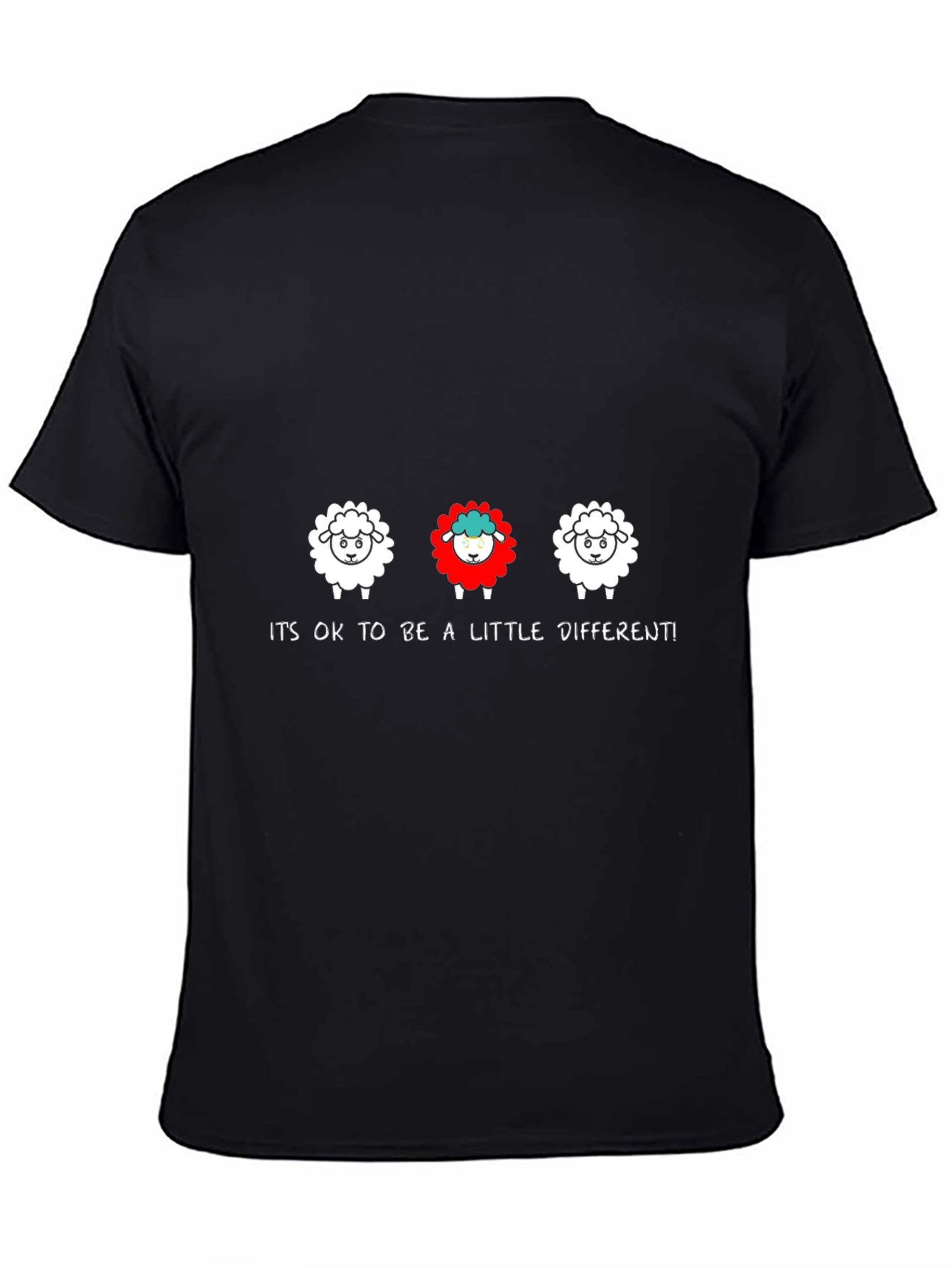 Be Different Sheep Graphic Tee - Black