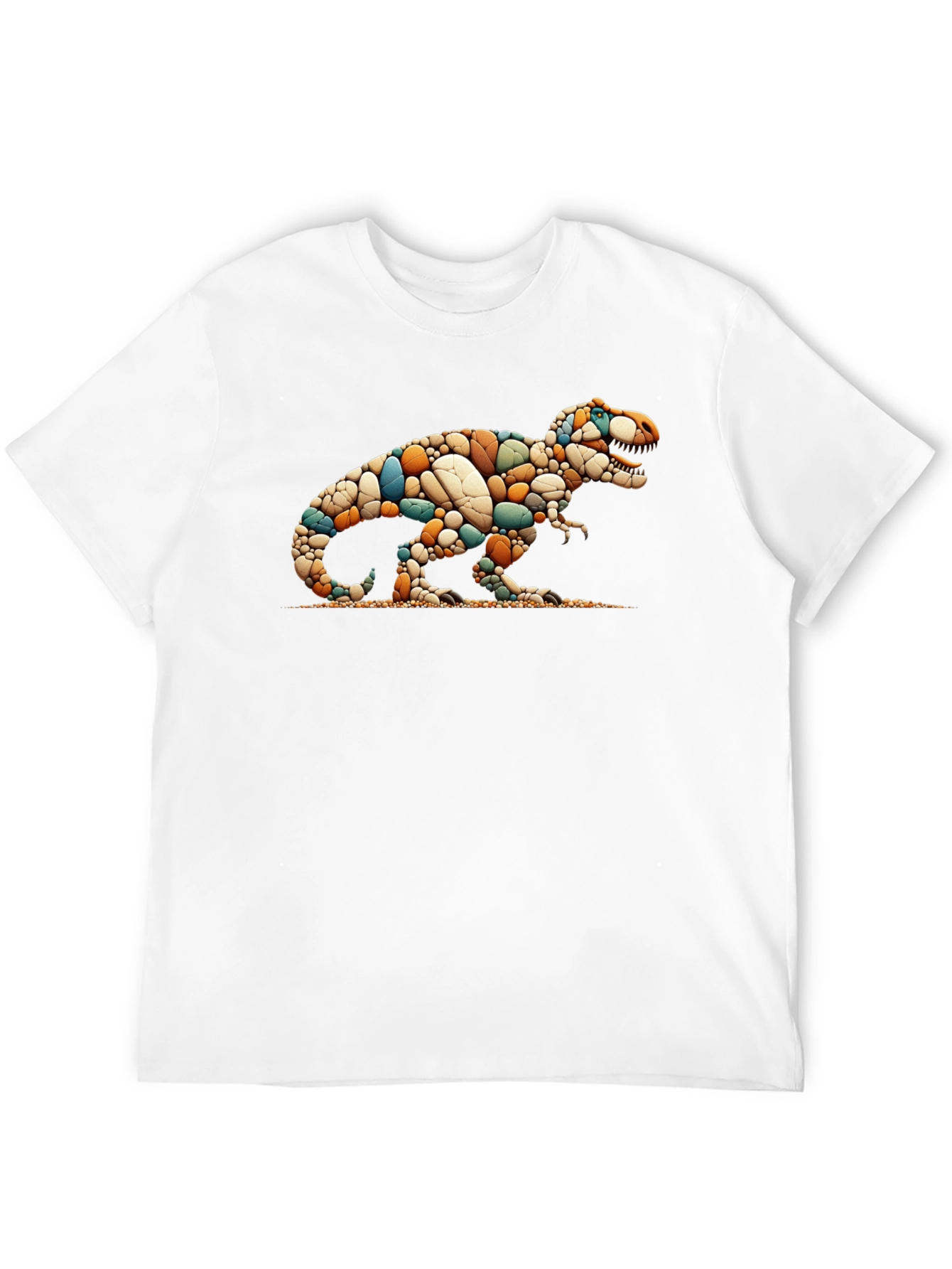 Dino Pebble Art T-Shirt - Unique Design