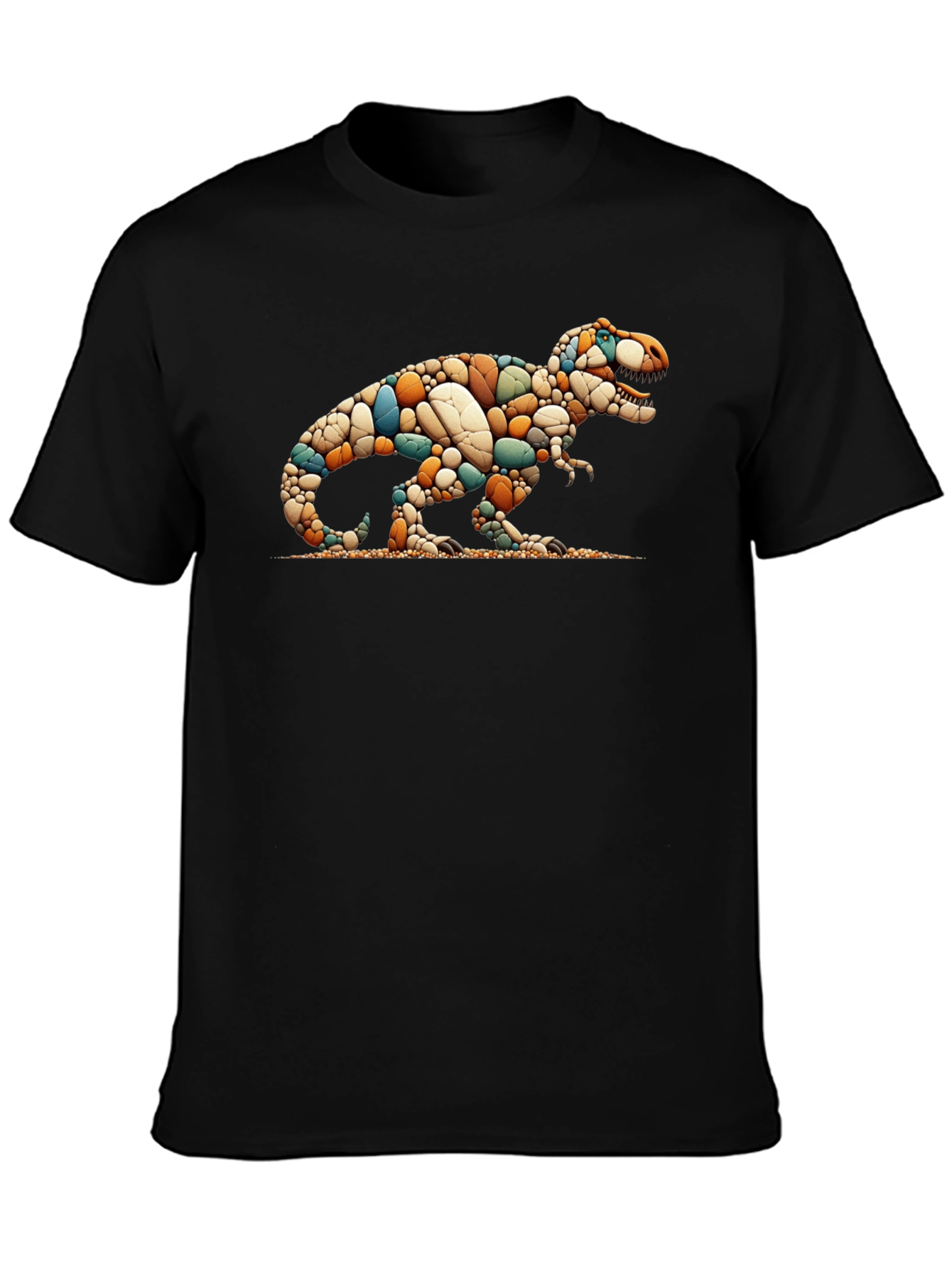 Dino Pebble Art T-Shirt - Unique Design