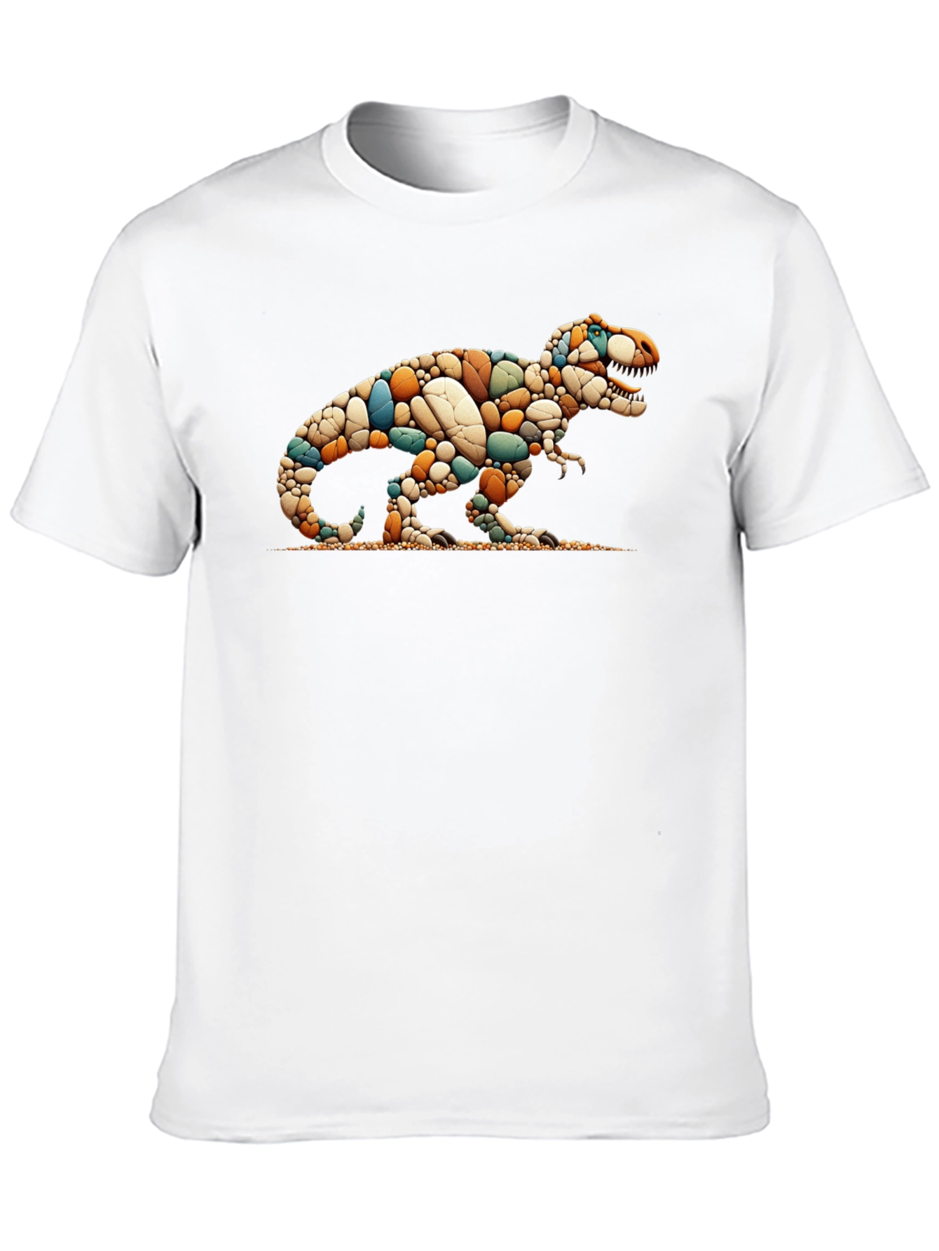 Dino Pebble Art T-Shirt - Unique Design
