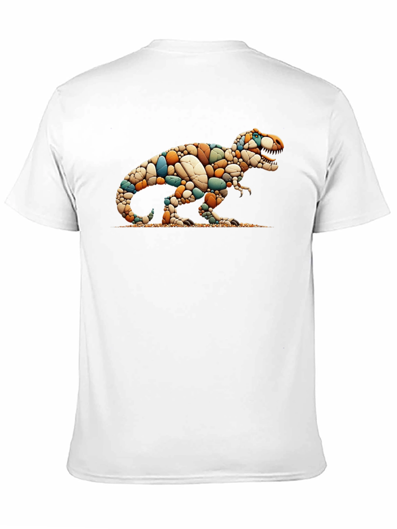 Dino Pebble Art T-Shirt - Unique Design